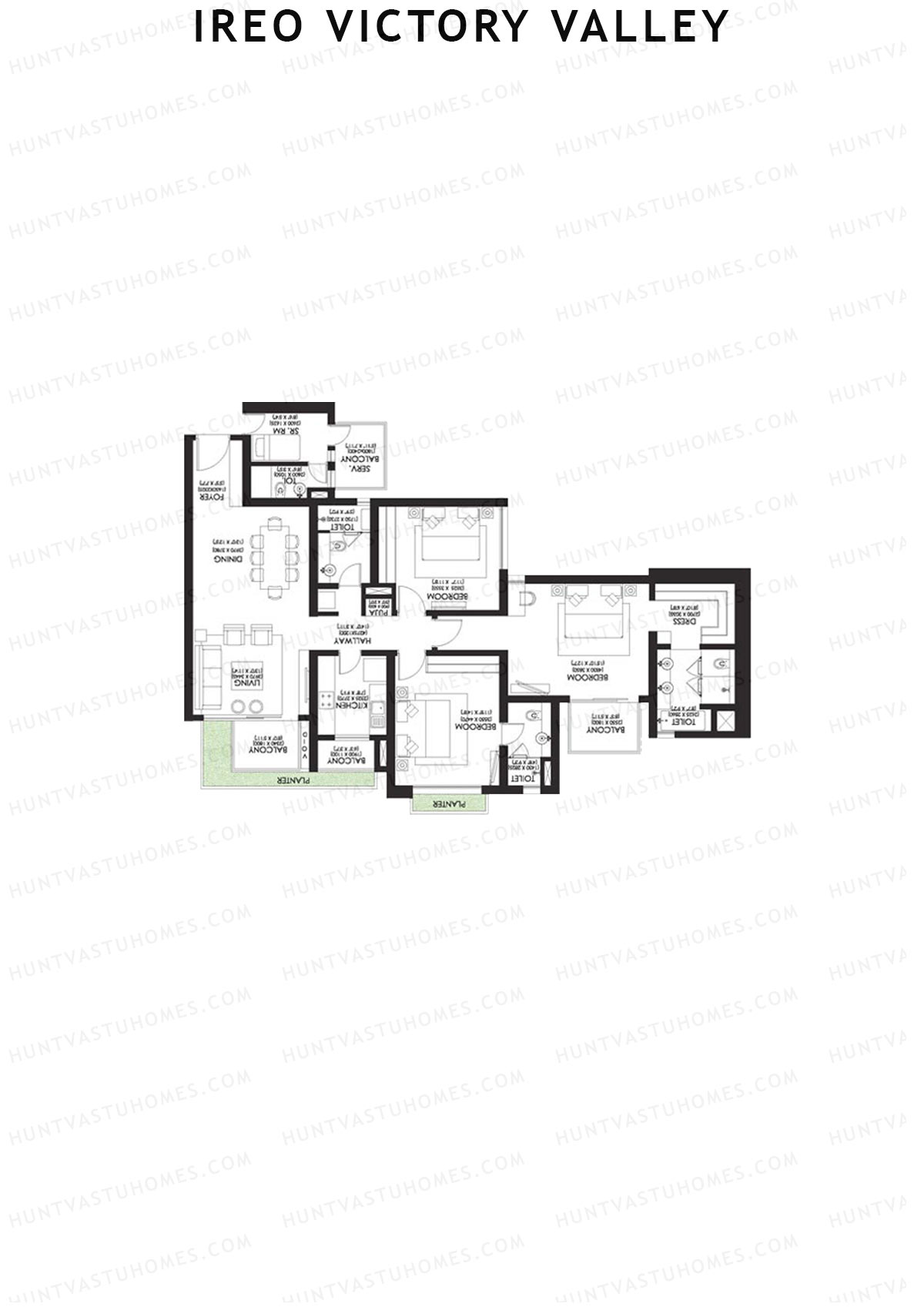 Ireo Victory Valley Tower A Unit 2 (Type 1) Floor Plan