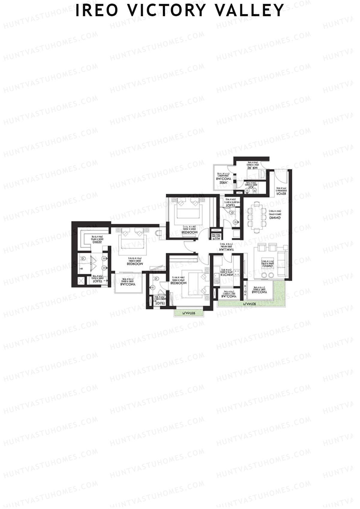 Ireo Victory Valley Tower A Unit 3 (Type 1) Floor Plan