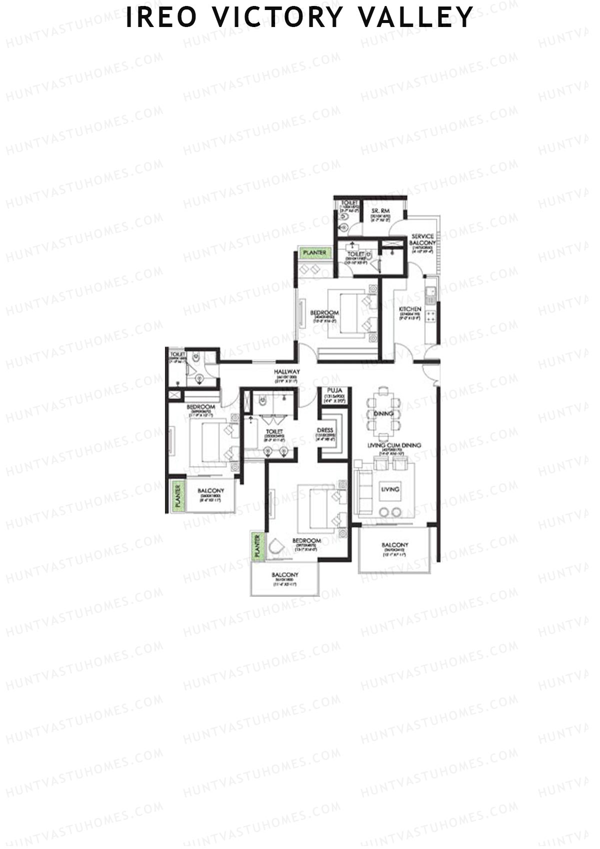 Ireo Victory Valley Tower D13 Unit 1 Floor Plan