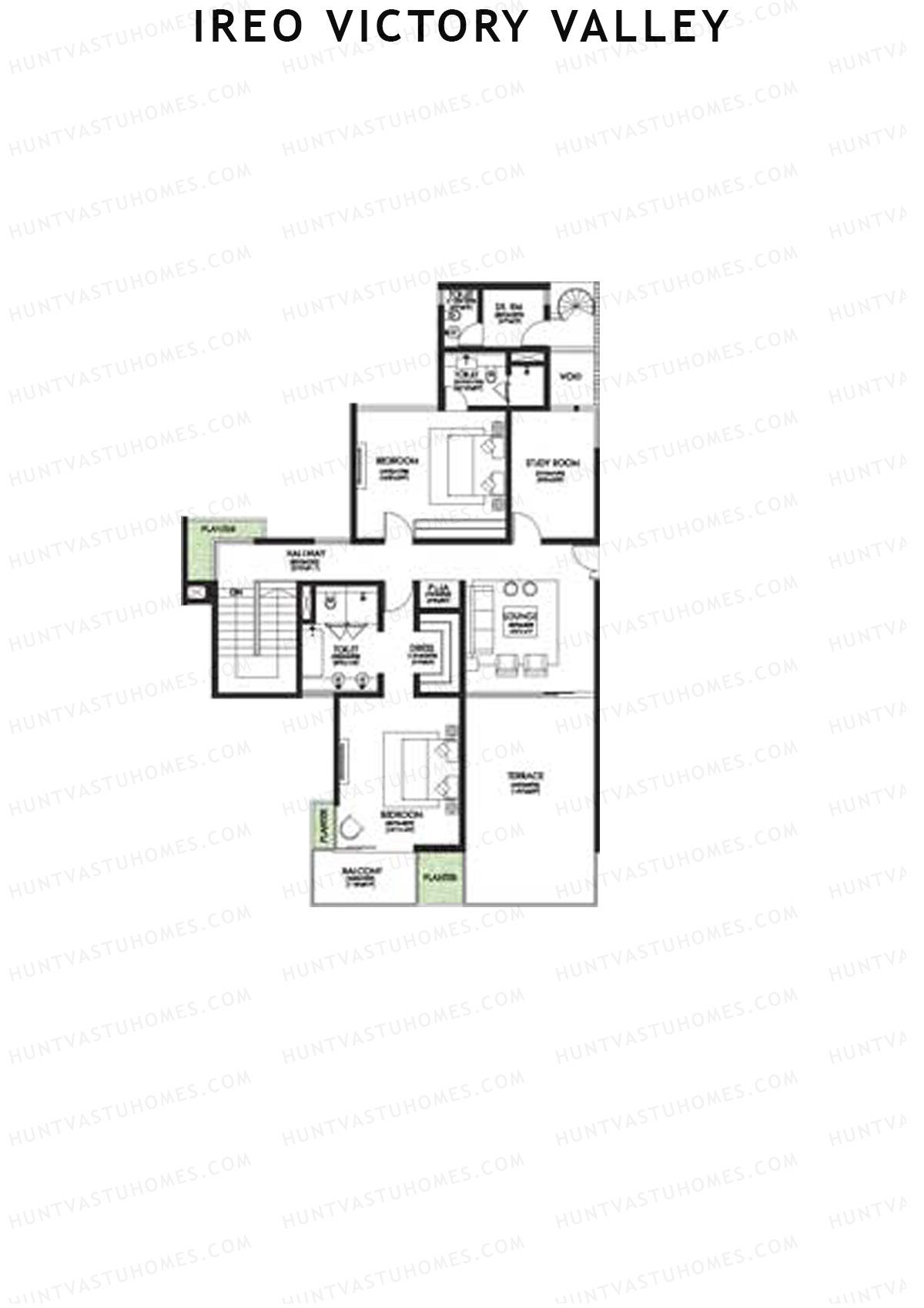 Ireo Victory Valley Tower D13 Unit 1 (Duplex) Floor Plan