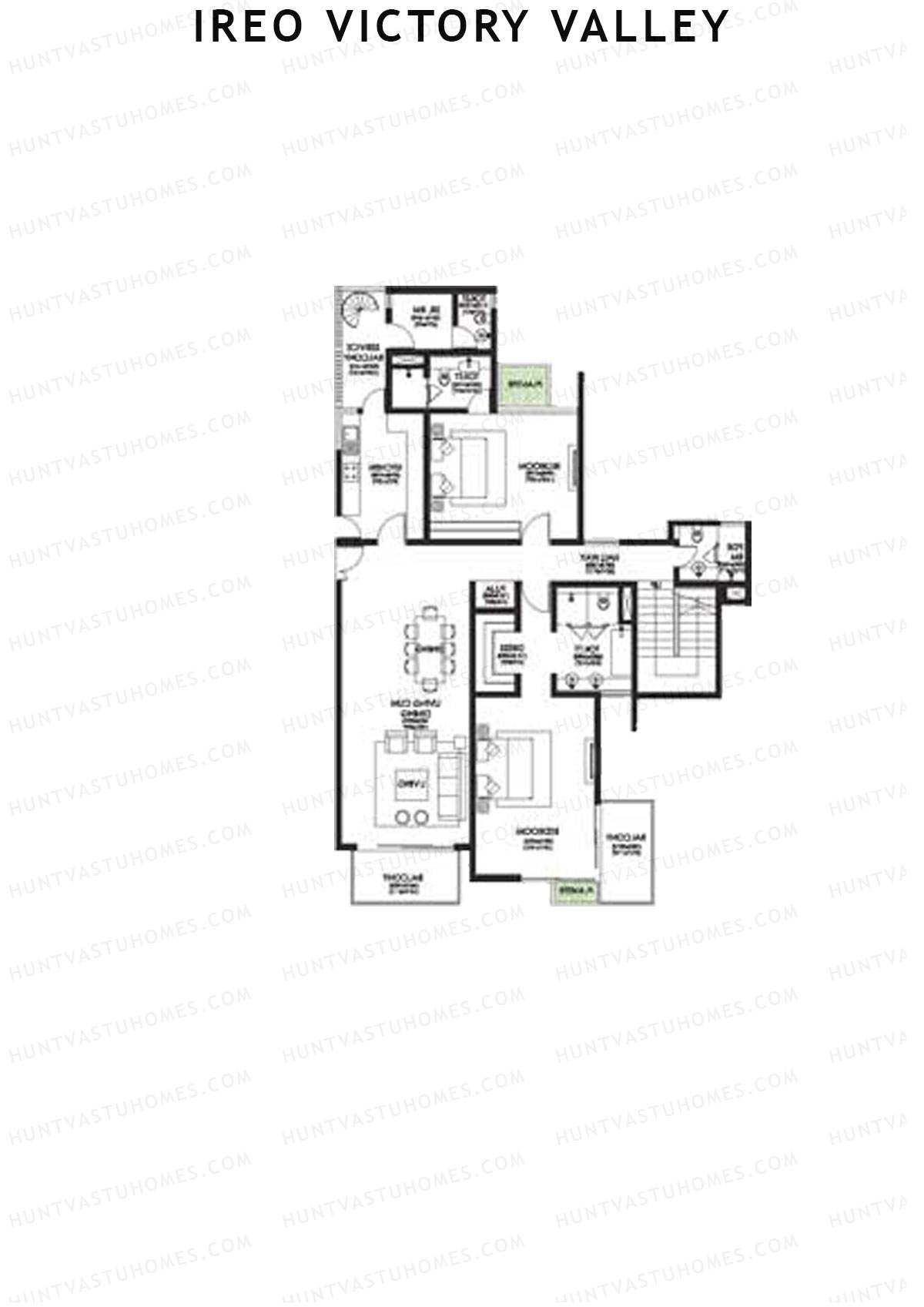 Ireo Victory Valley Tower D13 Unit 2 (Duplex) Floor Plan