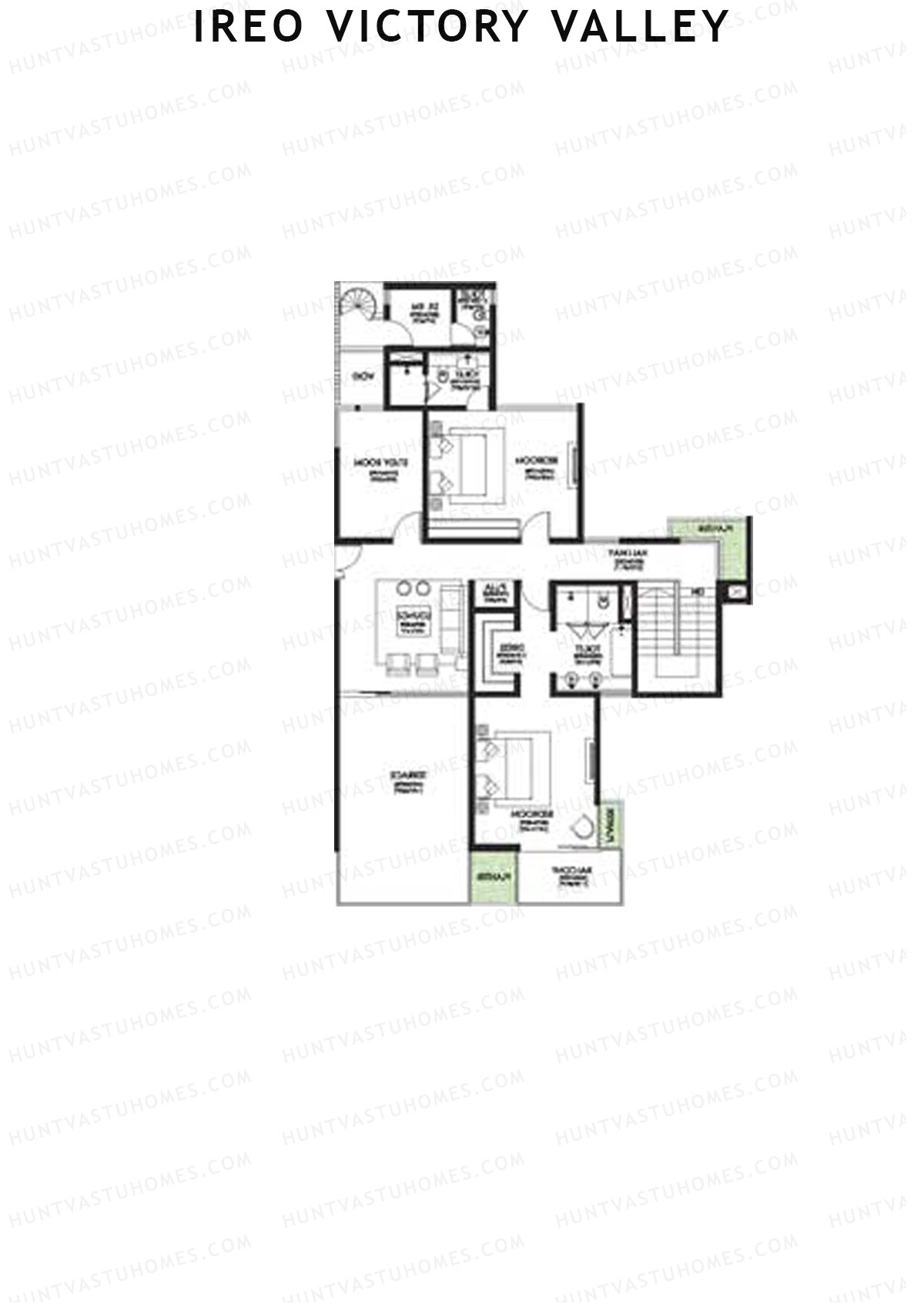 Ireo Victory Valley Tower D13 Unit 2 (Duplex) Floor Plan
