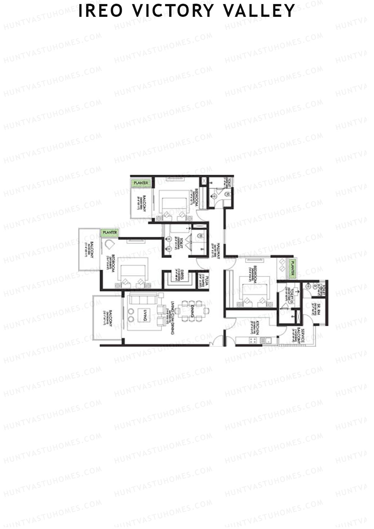 Ireo Victory Valley Tower D14 Unit 1 Floor Plan