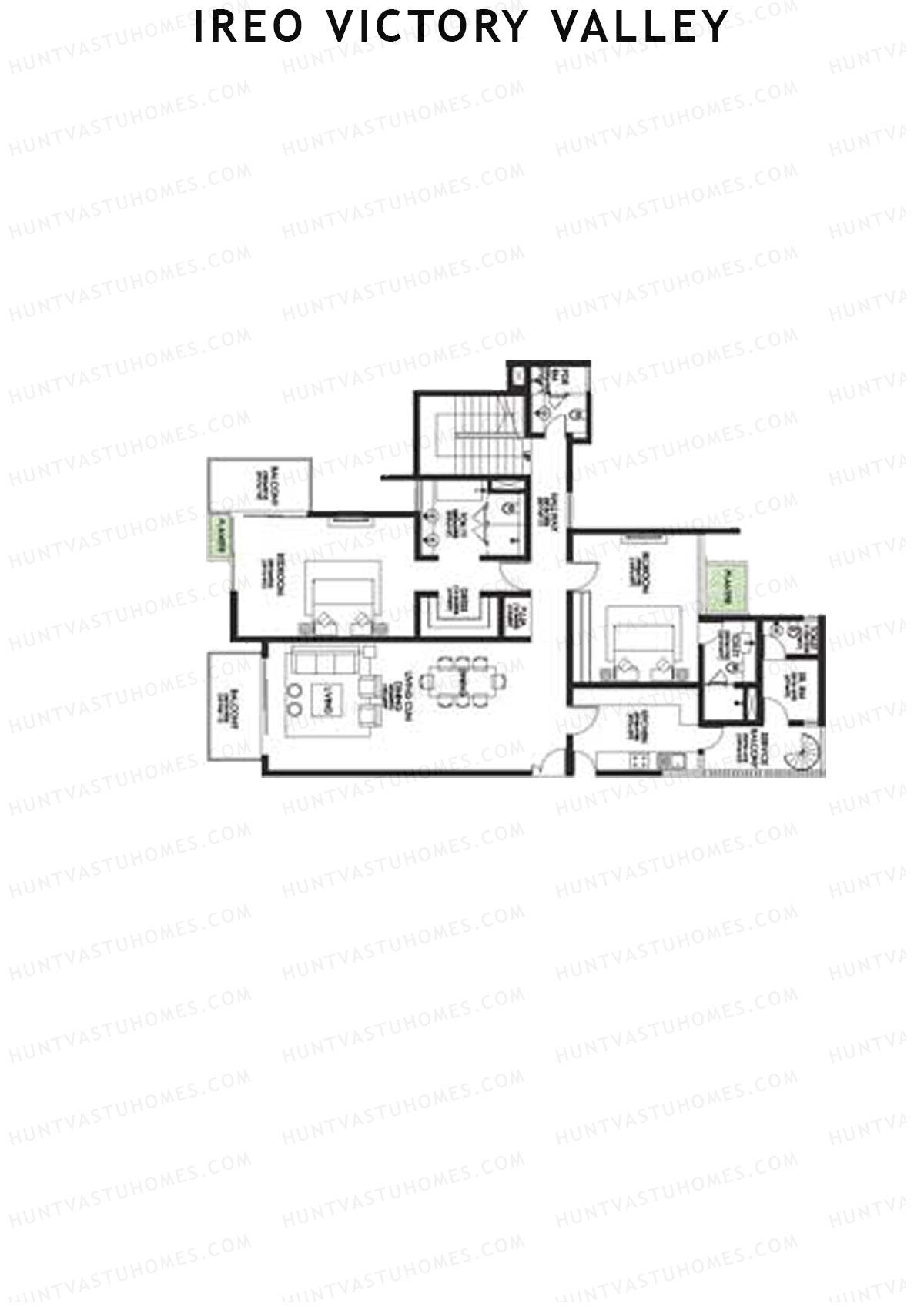 Ireo Victory Valley Tower D14 Unit 1 (Duplex) Floor Plan