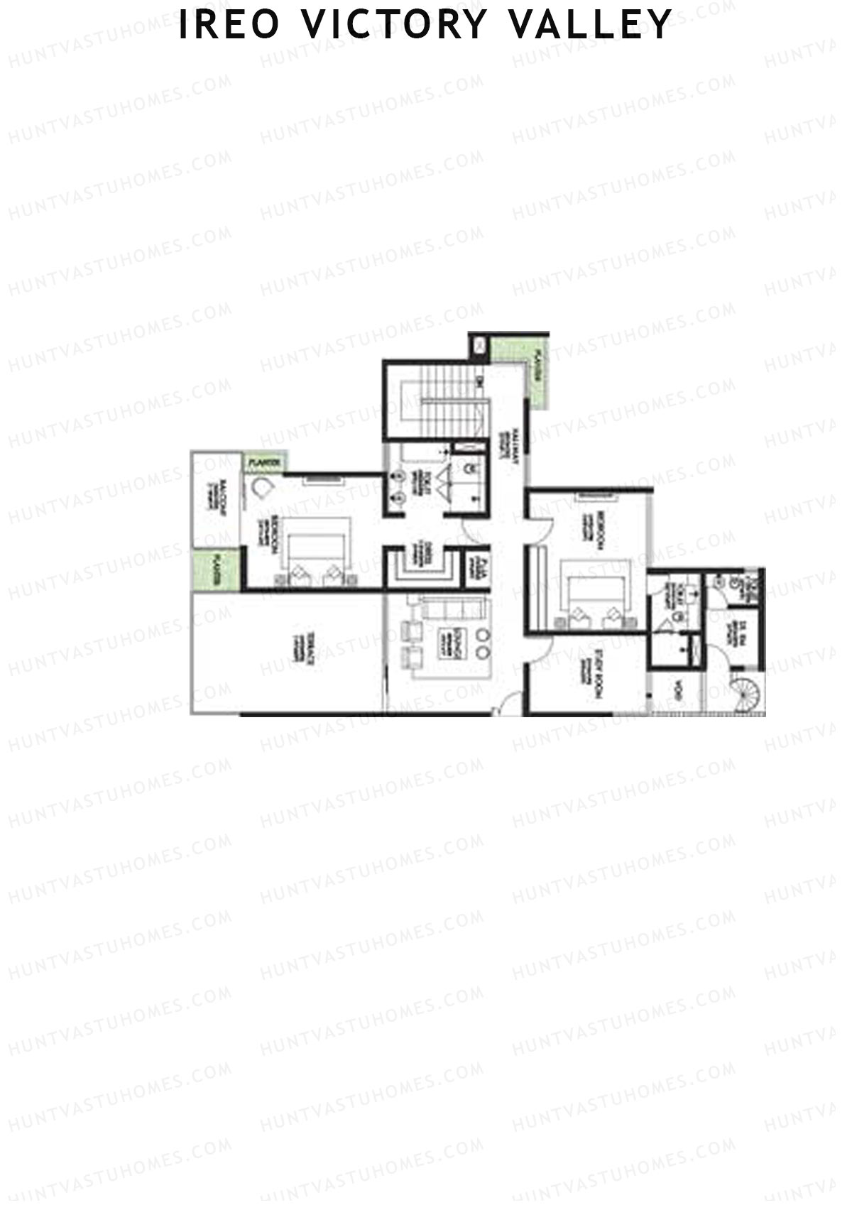 Ireo Victory Valley Tower D14 Unit 1 (Duplex) Floor Plan