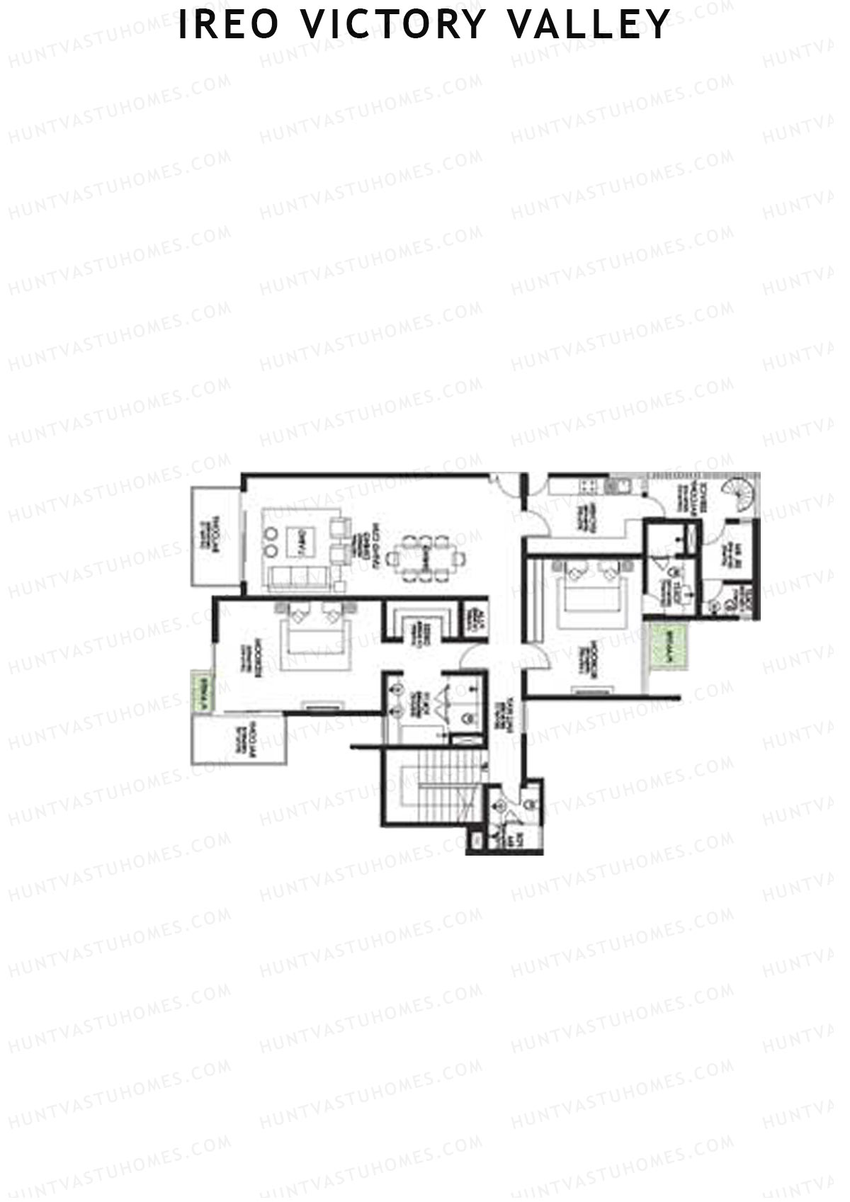 Ireo Victory Valley Tower D14 Unit 2 (Duplex) Floor Plan