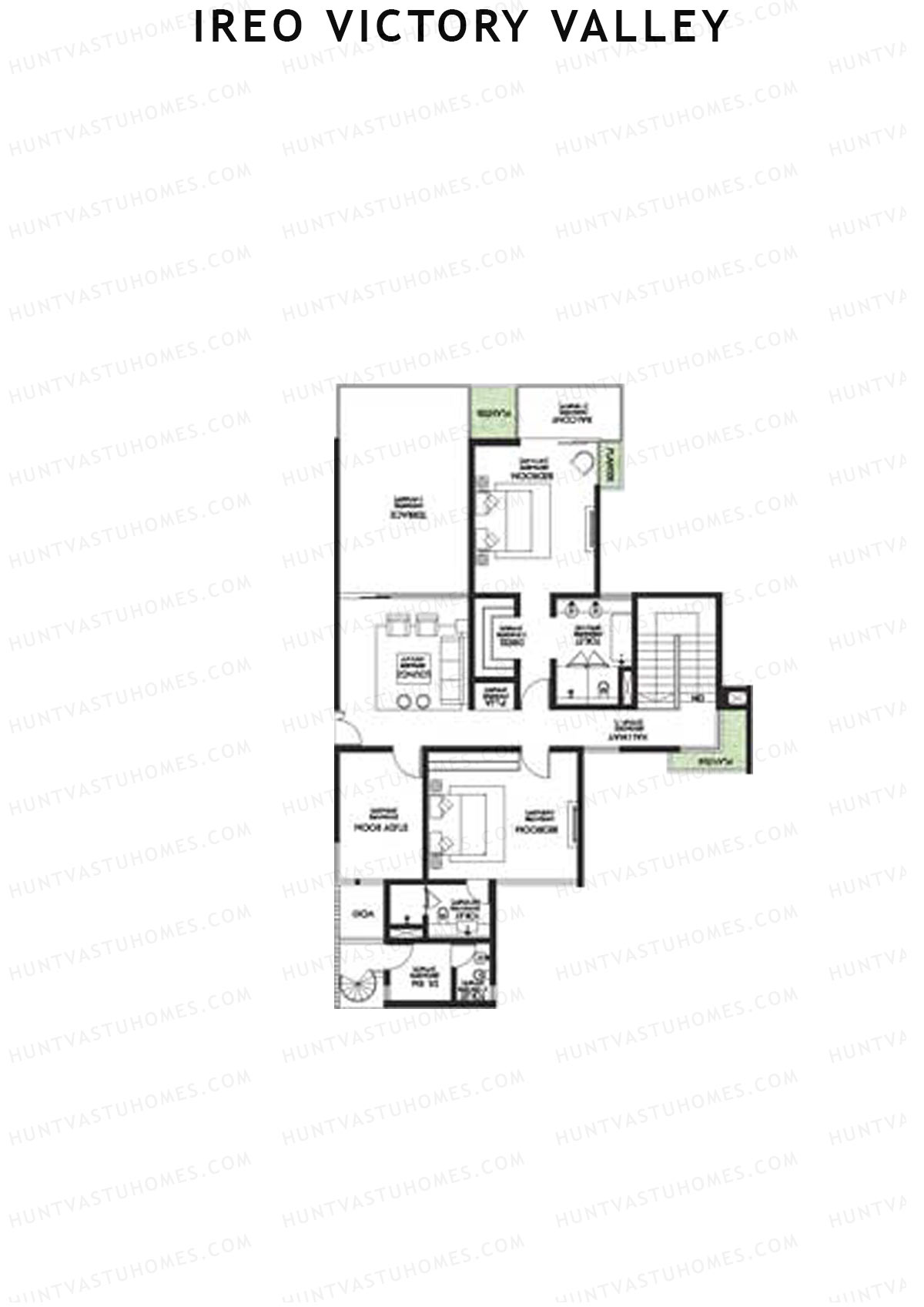 Ireo Victory Valley Tower D23 Unit 1 (Duplex) Floor Plan