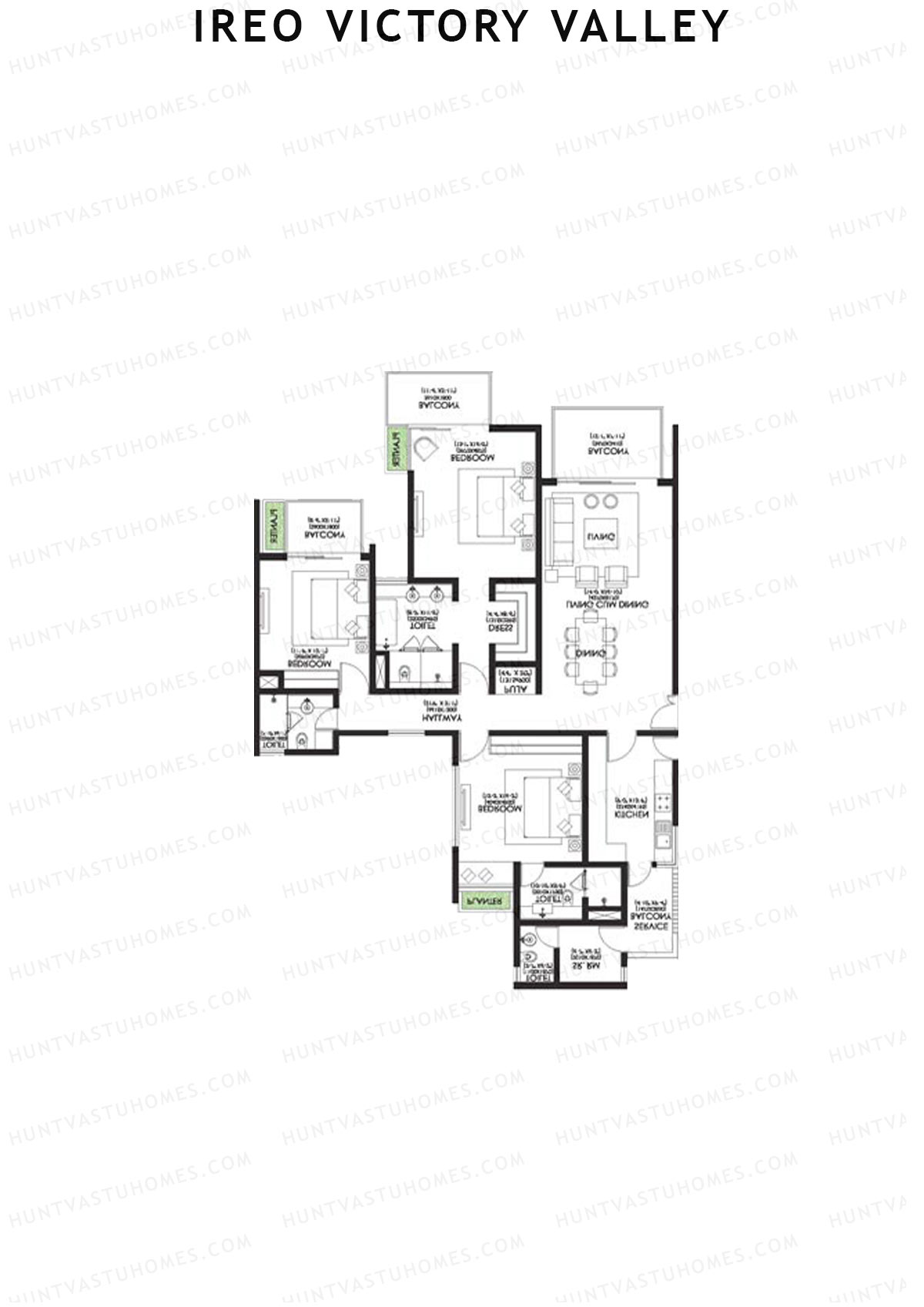 Ireo Victory Valley Tower D23 Unit 2 Floor Plan