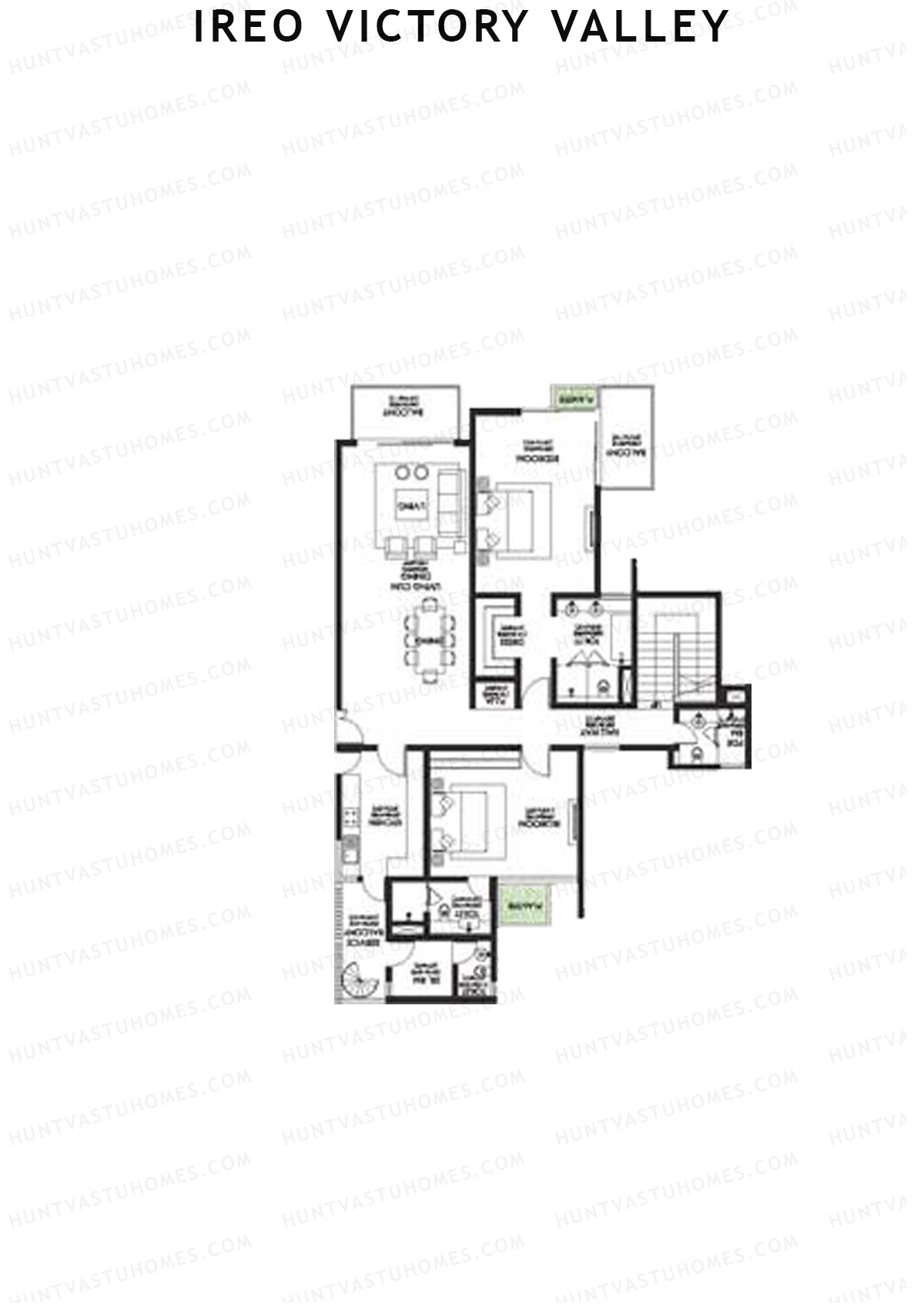 Ireo Victory Valley Tower D25 Unit 1 (Duplex) Floor Plan