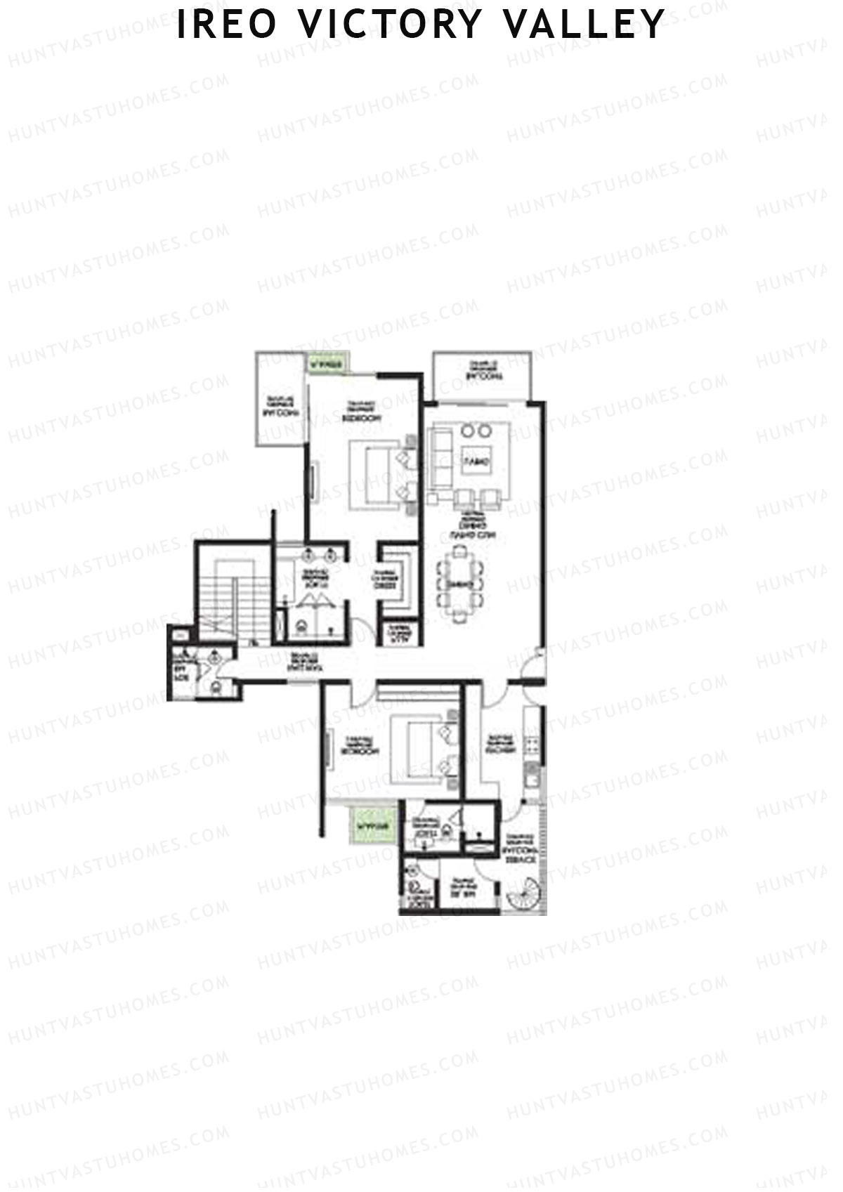 Ireo Victory Valley Tower D25 Unit 2 (Duplex) Floor Plan