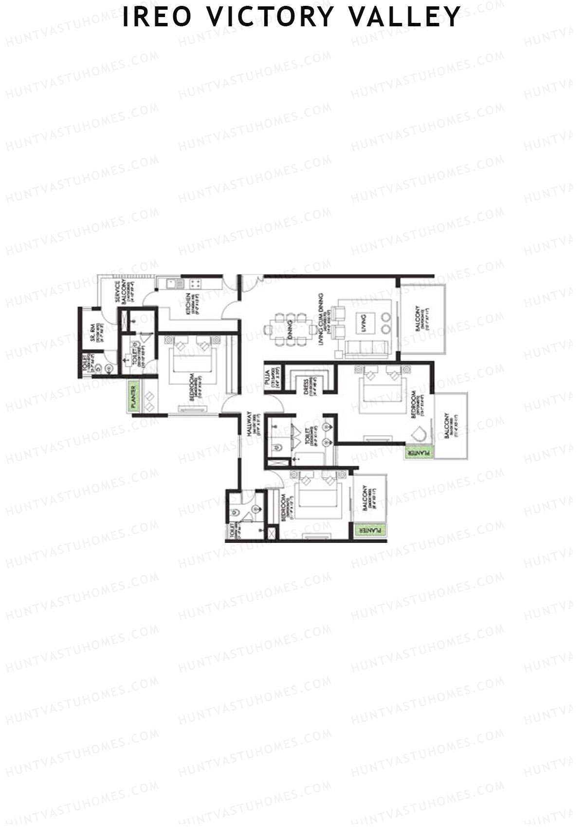 Ireo Victory Valley Tower D4 Unit 1 Floor Plan