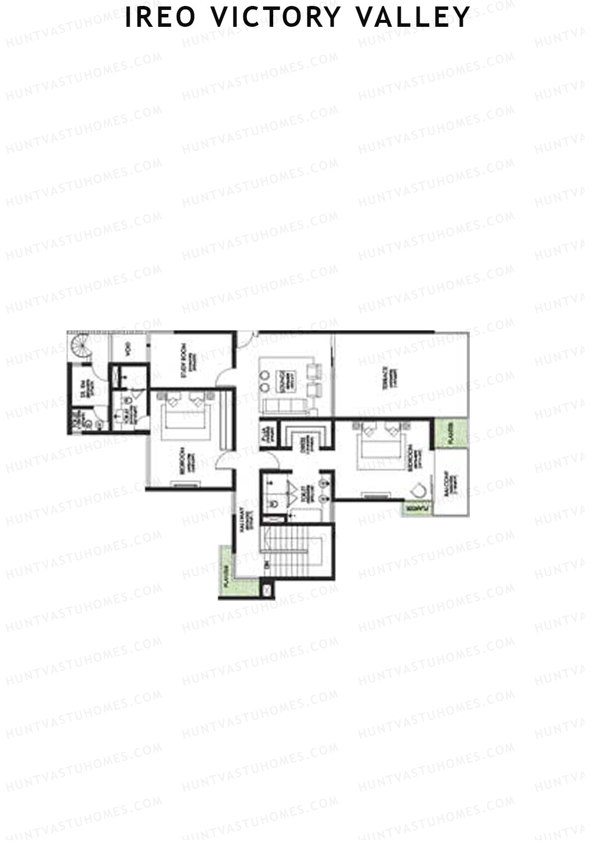 Ireo Victory Valley Tower D4 Unit 1 (Duplex) Floor Plan