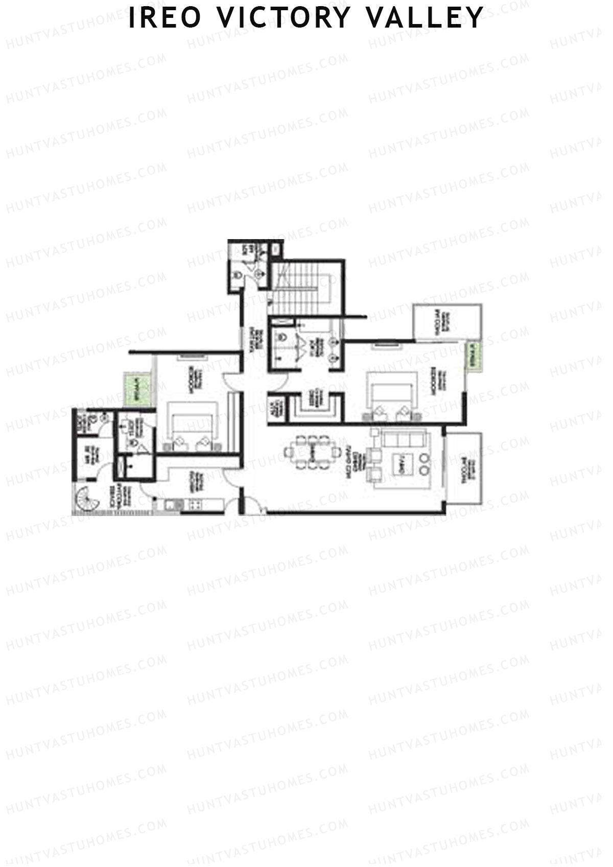 Ireo Victory Valley Tower D4 Unit 2 (Duplex) Floor Plan