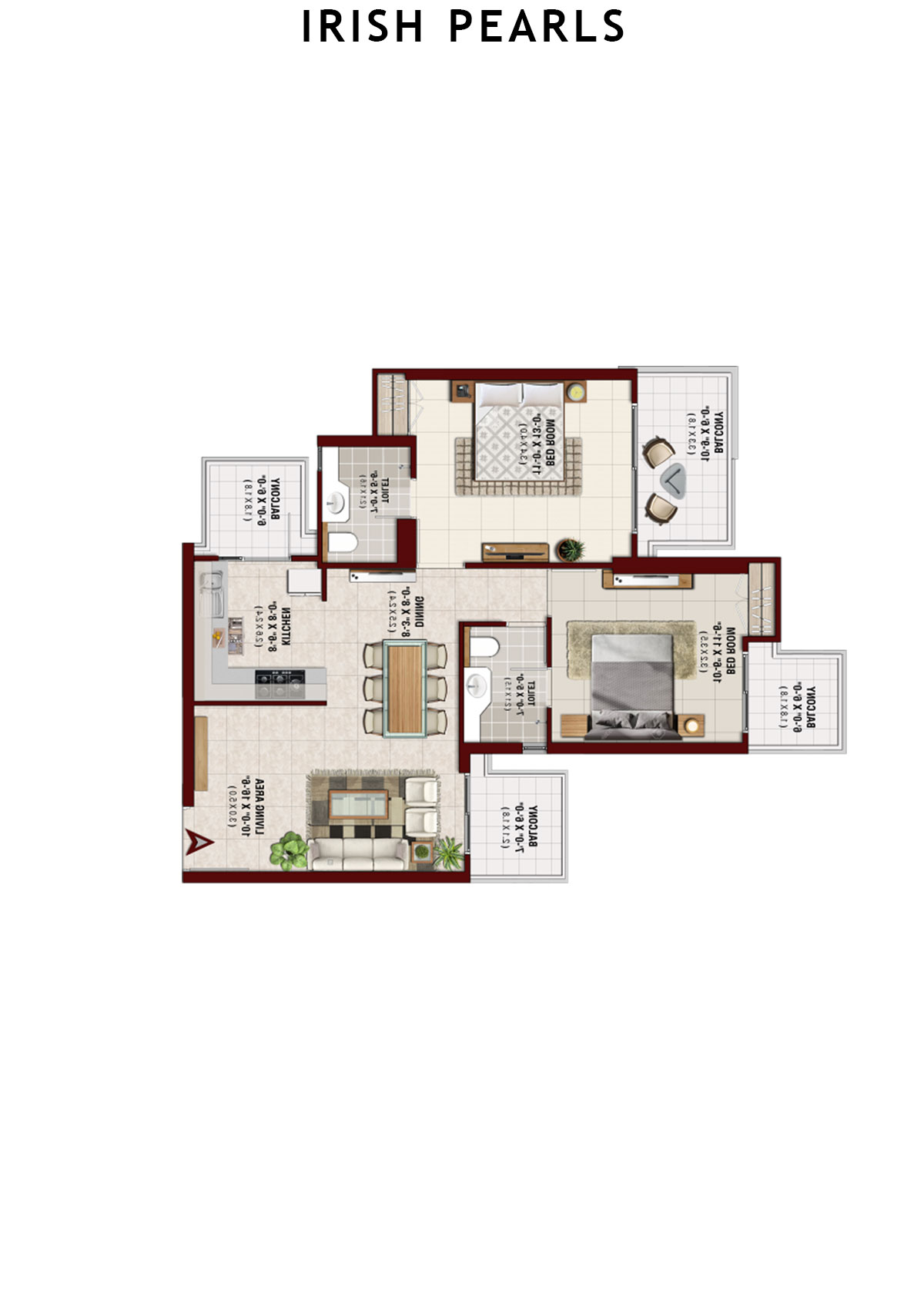 Irish Pearls Tower B Unit 5 Floor Plan