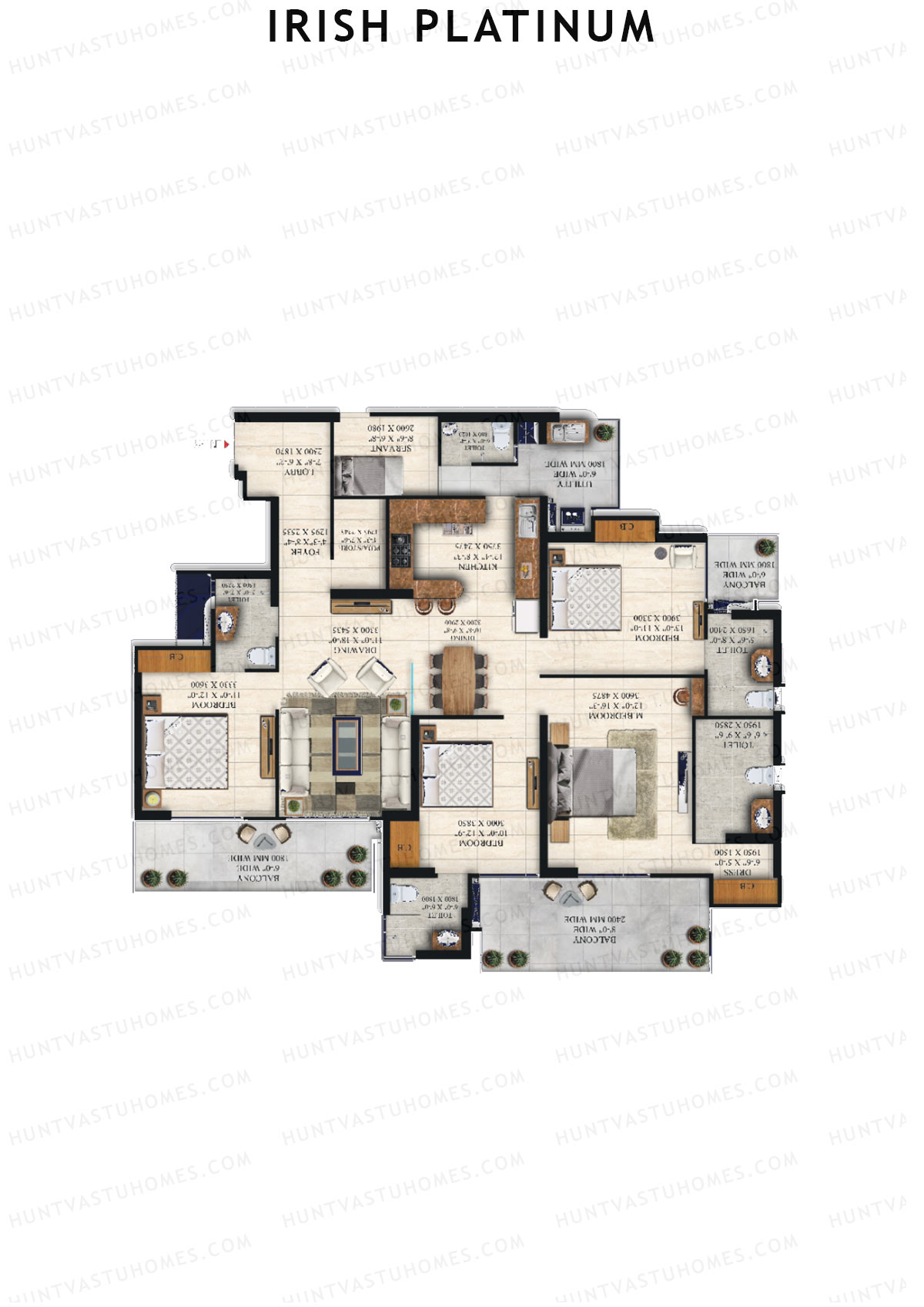 Irish Platinum Tower A Unit 4 (Type 5) Floor Plan