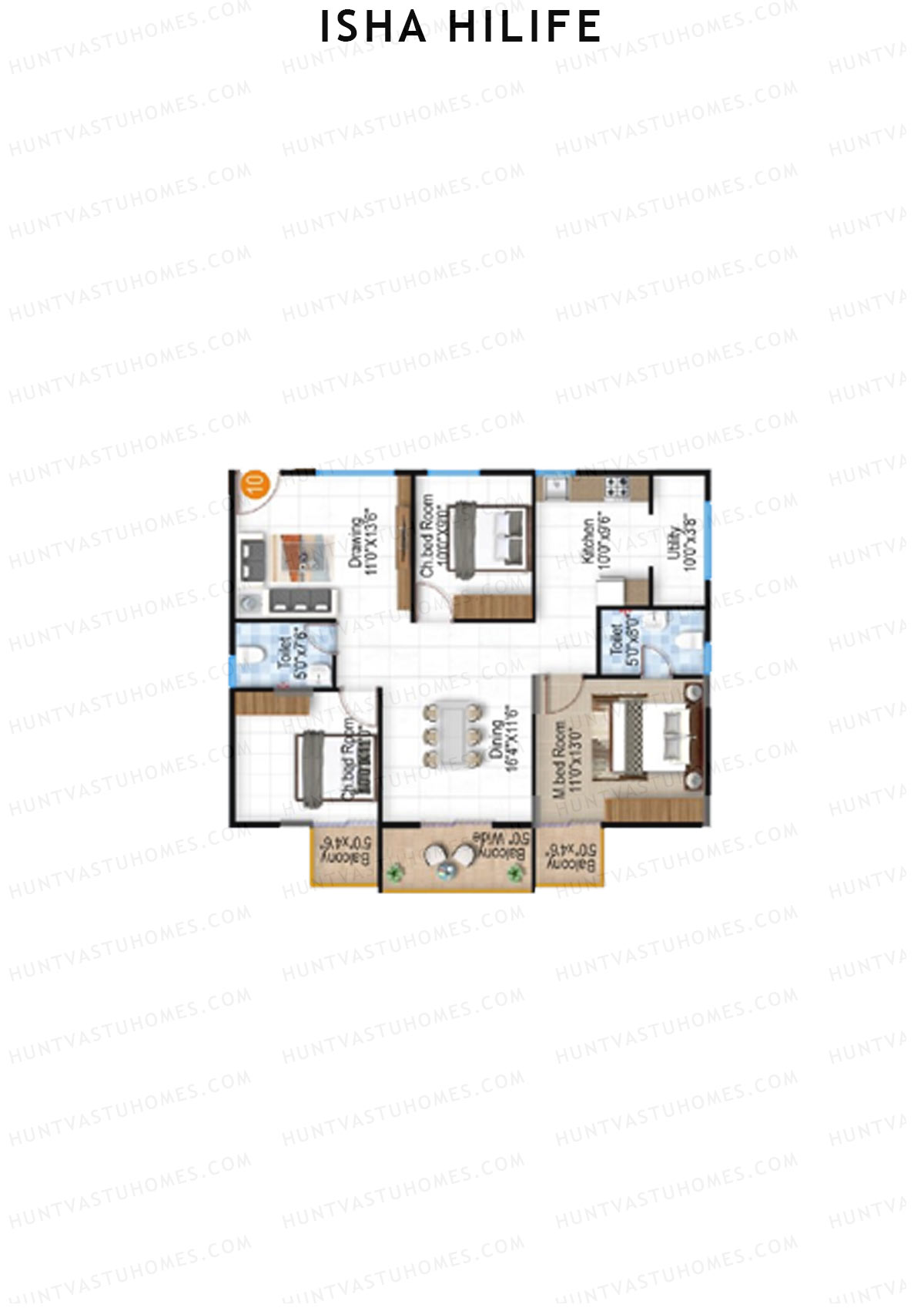 Isha HILife Block A Unit 10 Floor Plan