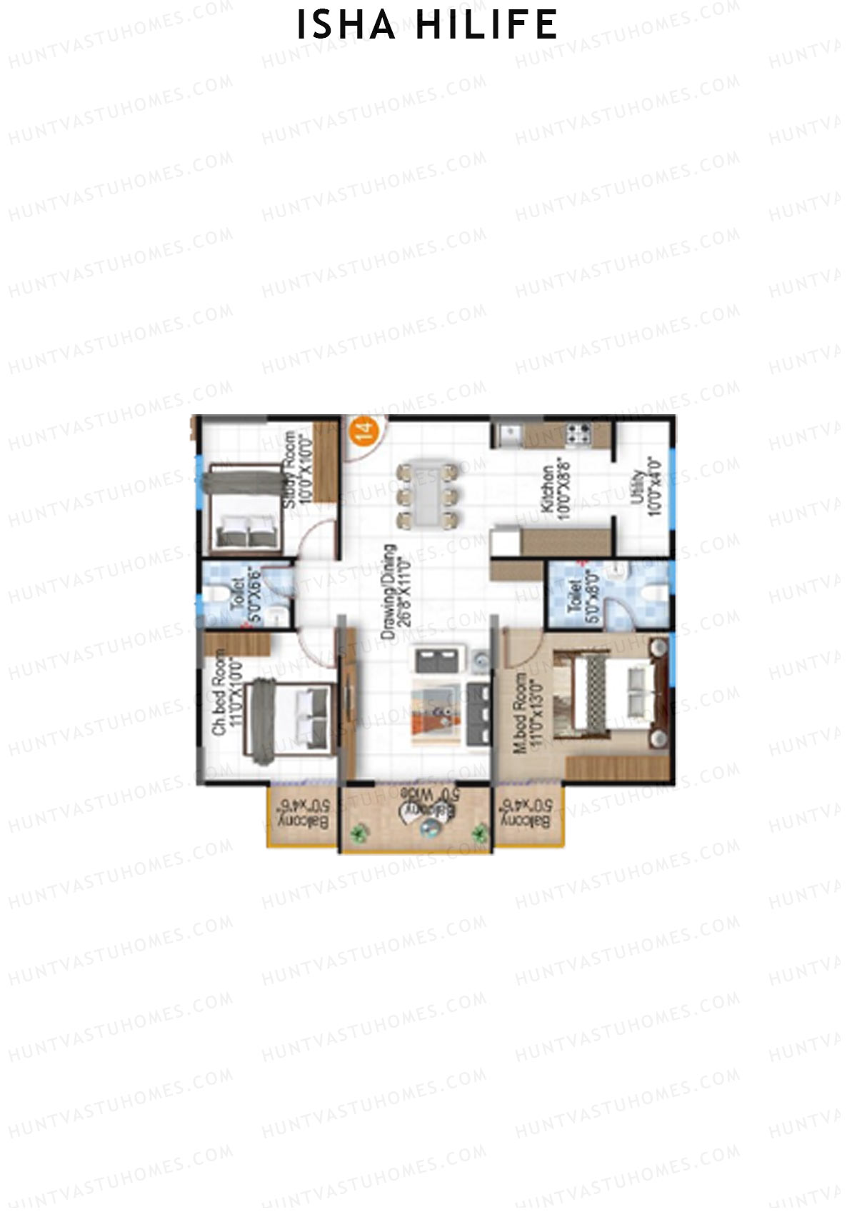 Isha HILife Block A Unit 15 Floor Plan