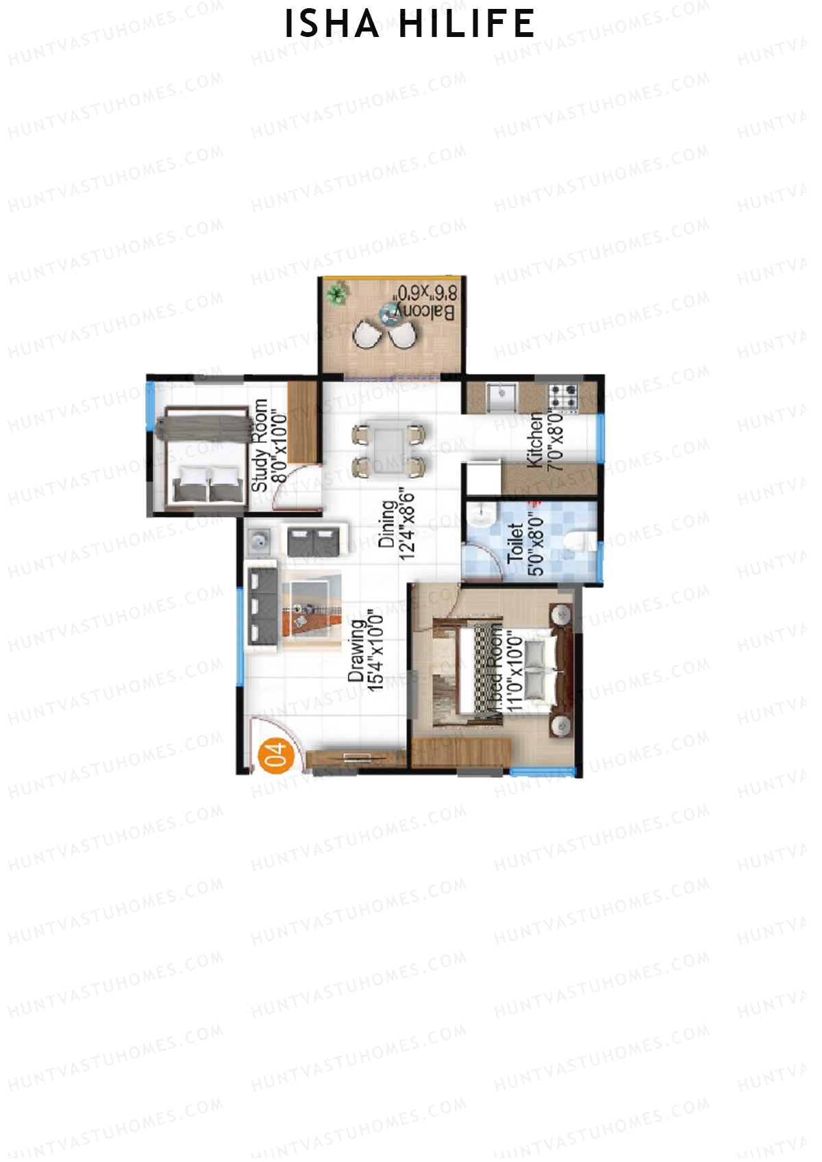 Isha HILife Block A Unit 4 Floor Plan