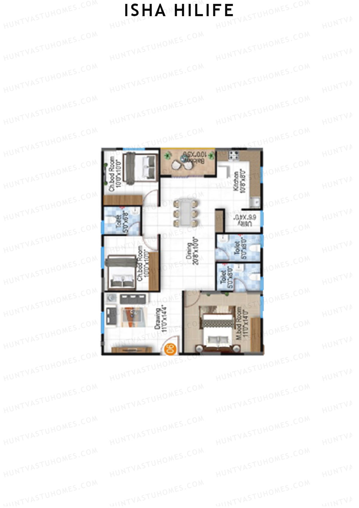 Isha HILife Block A Unit 6 Floor Plan