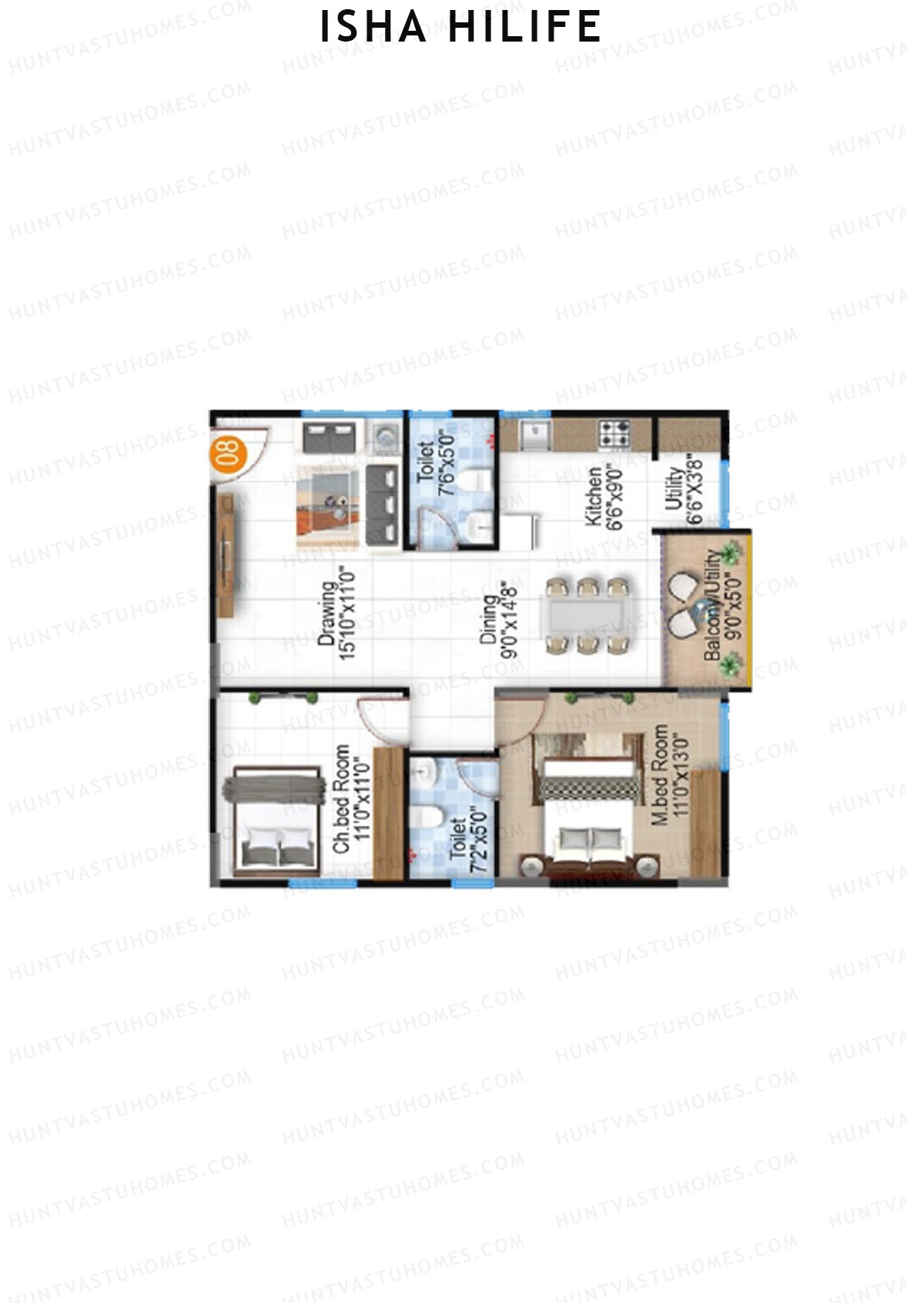 Isha HILife Block A Unit 8 Floor Plan