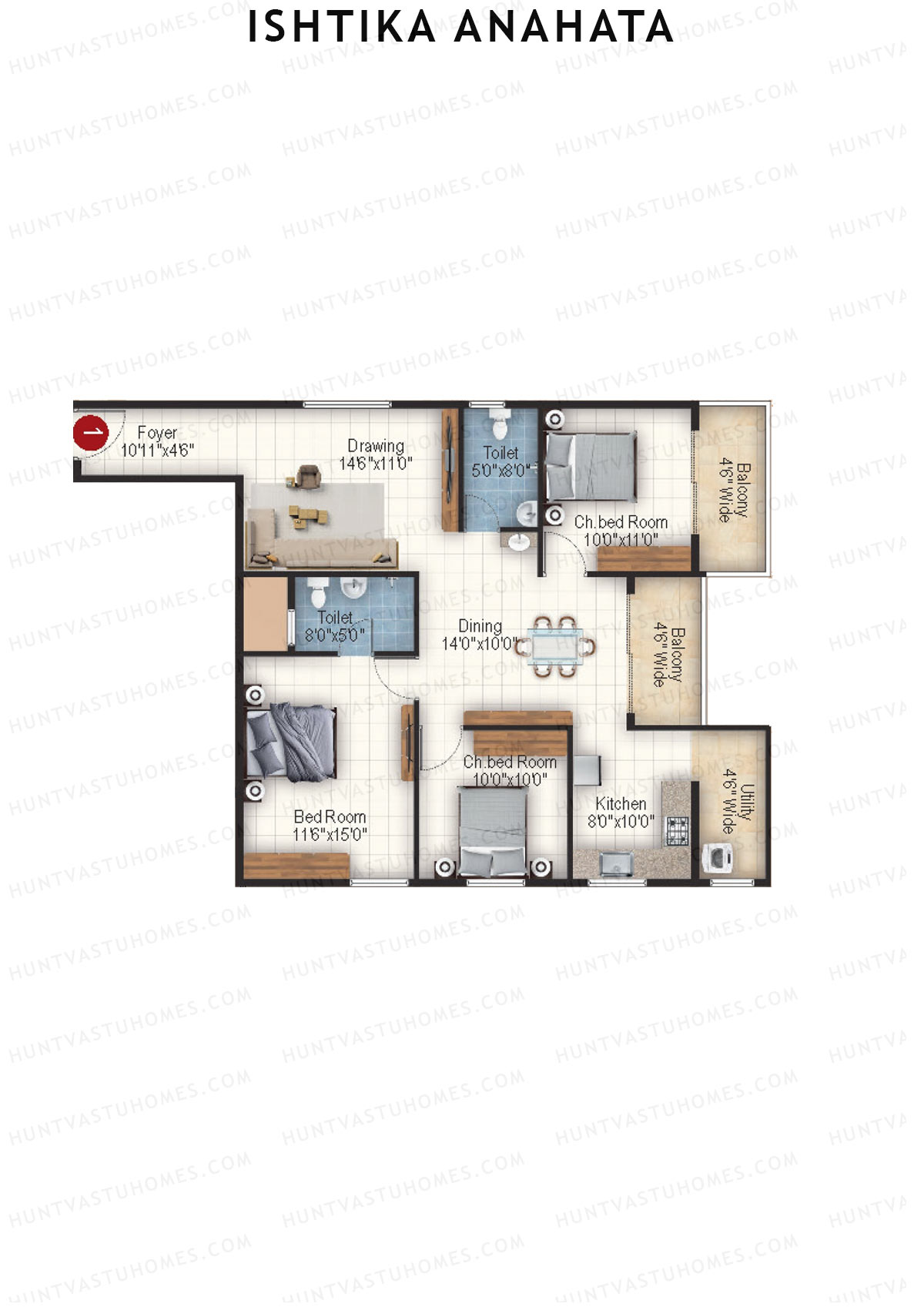 Ishtika Anahata Block A Unit 2 Floor Plan