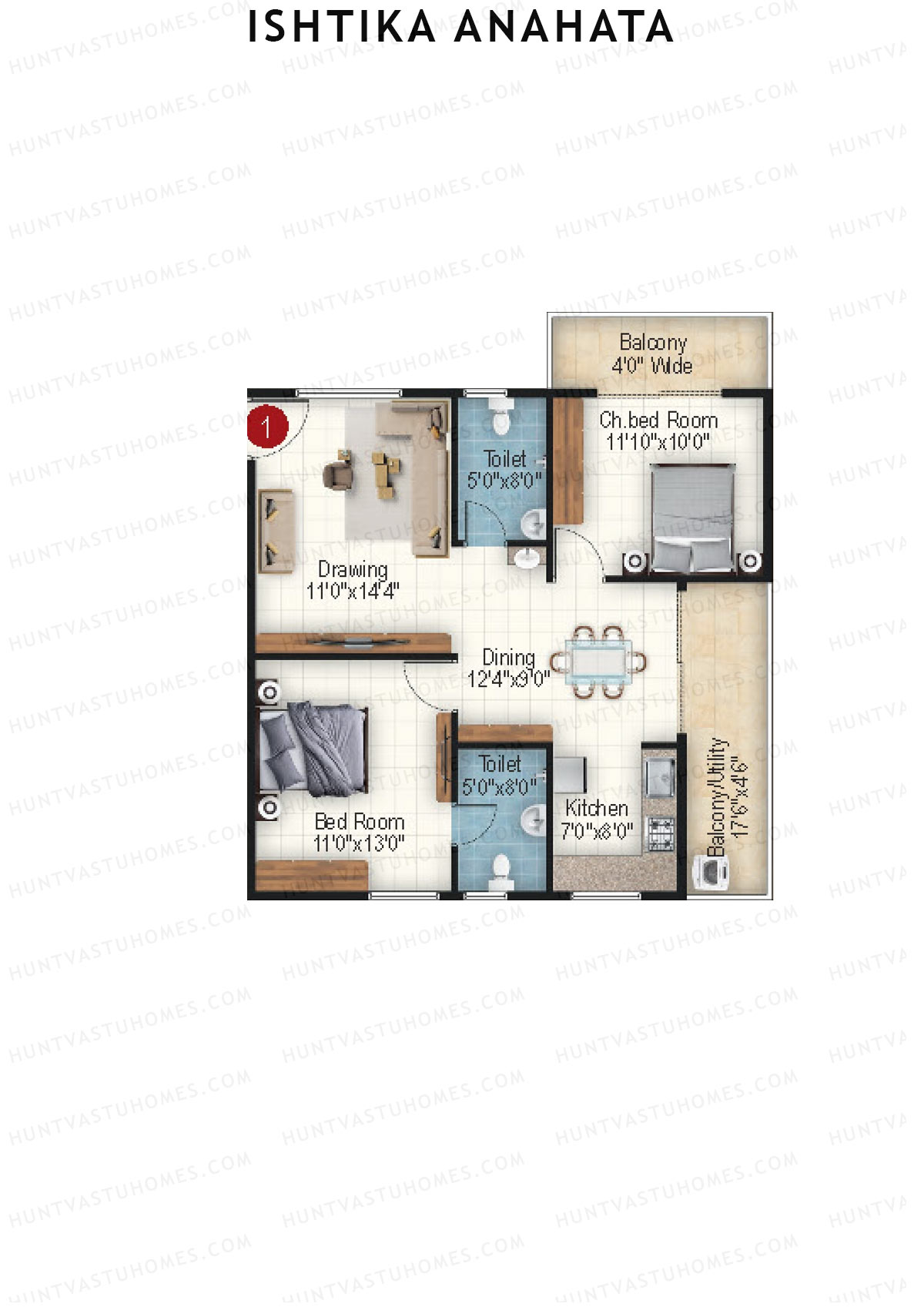 Ishtika Anahata Block B Unit 8  Floor Plan