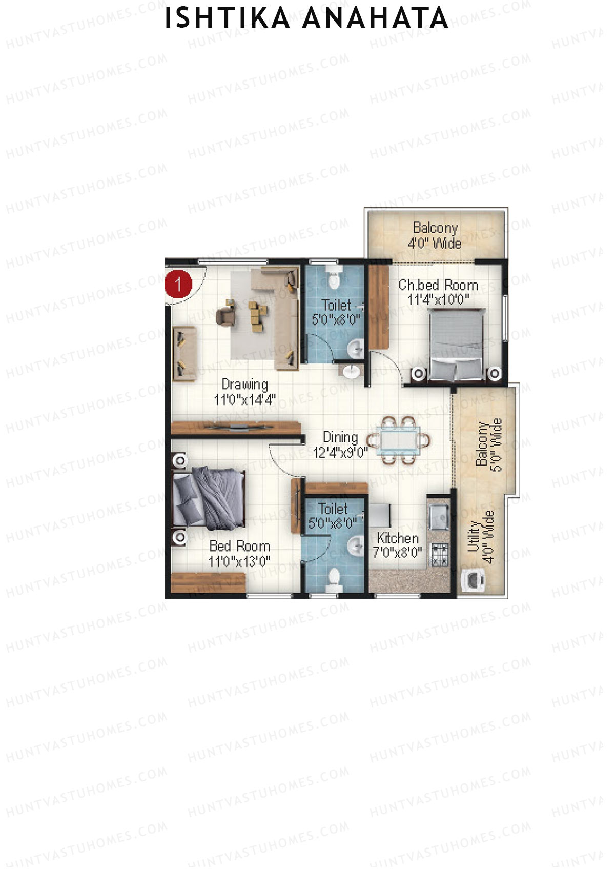Ishtika Anahata Block C Unit 1  Floor Plan
