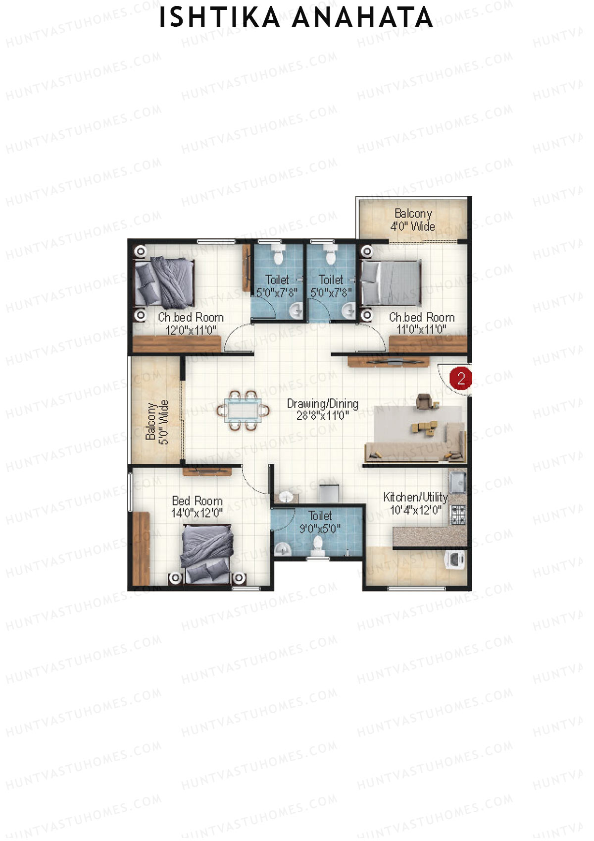 Ishtika Anahata Block C Unit 2  Floor Plan