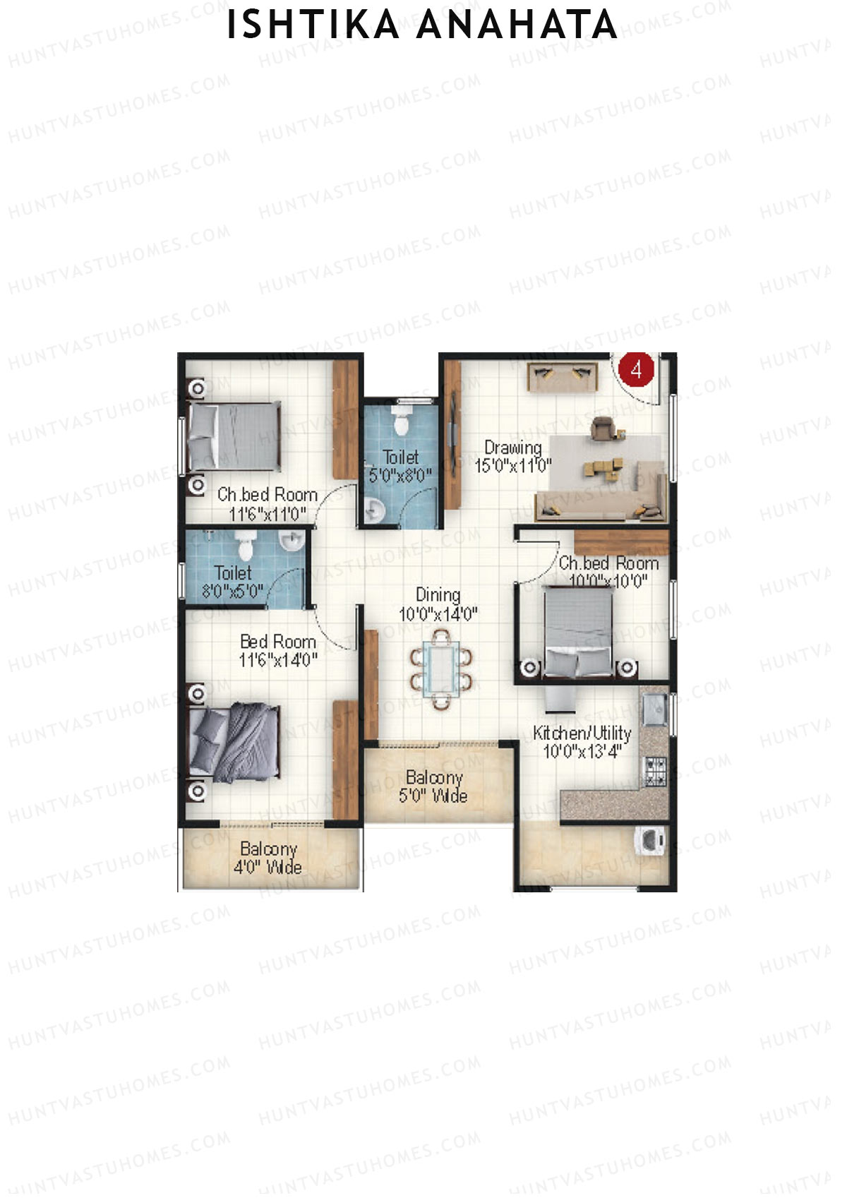Ishtika Anahata Block C Unit 5  Floor Plan