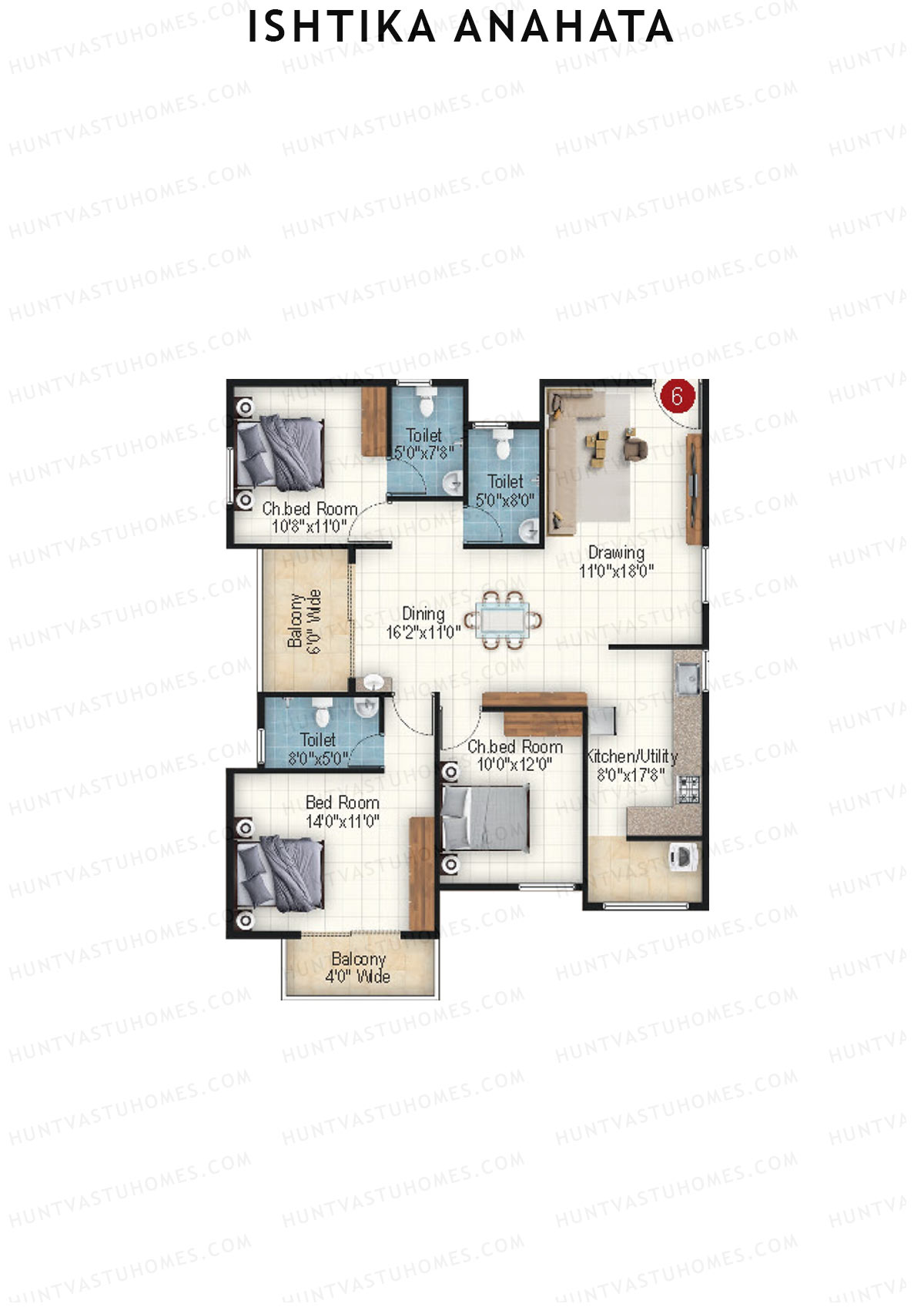 Ishtika Anahata Block C Unit 6  Floor Plan