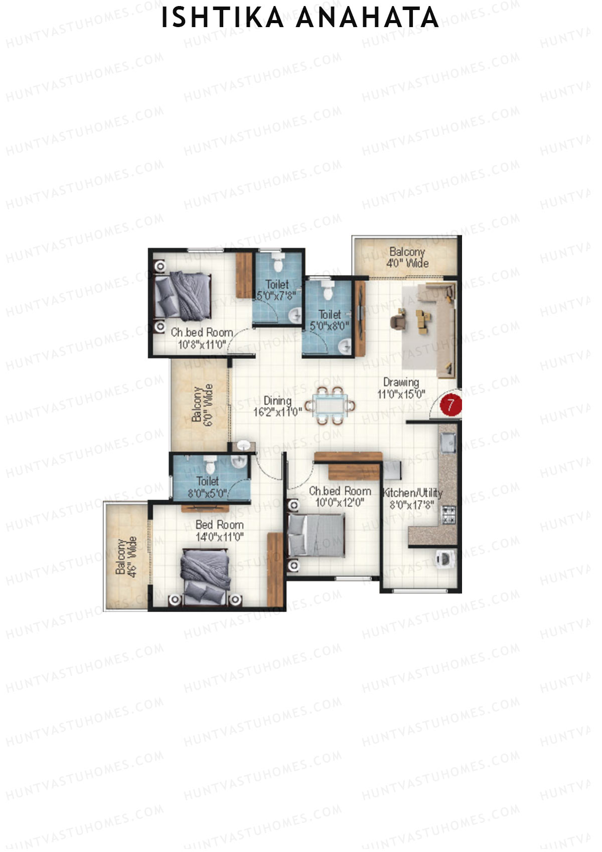 Ishtika Anahata Block C Unit 7  Floor Plan