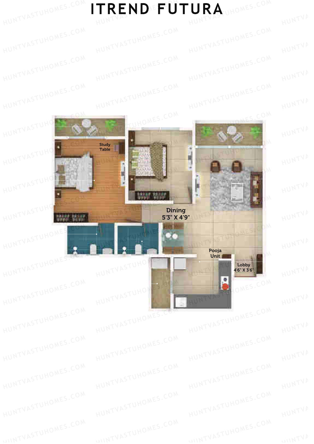 ITrend Futura Tower B Unit 8 Floor Plan