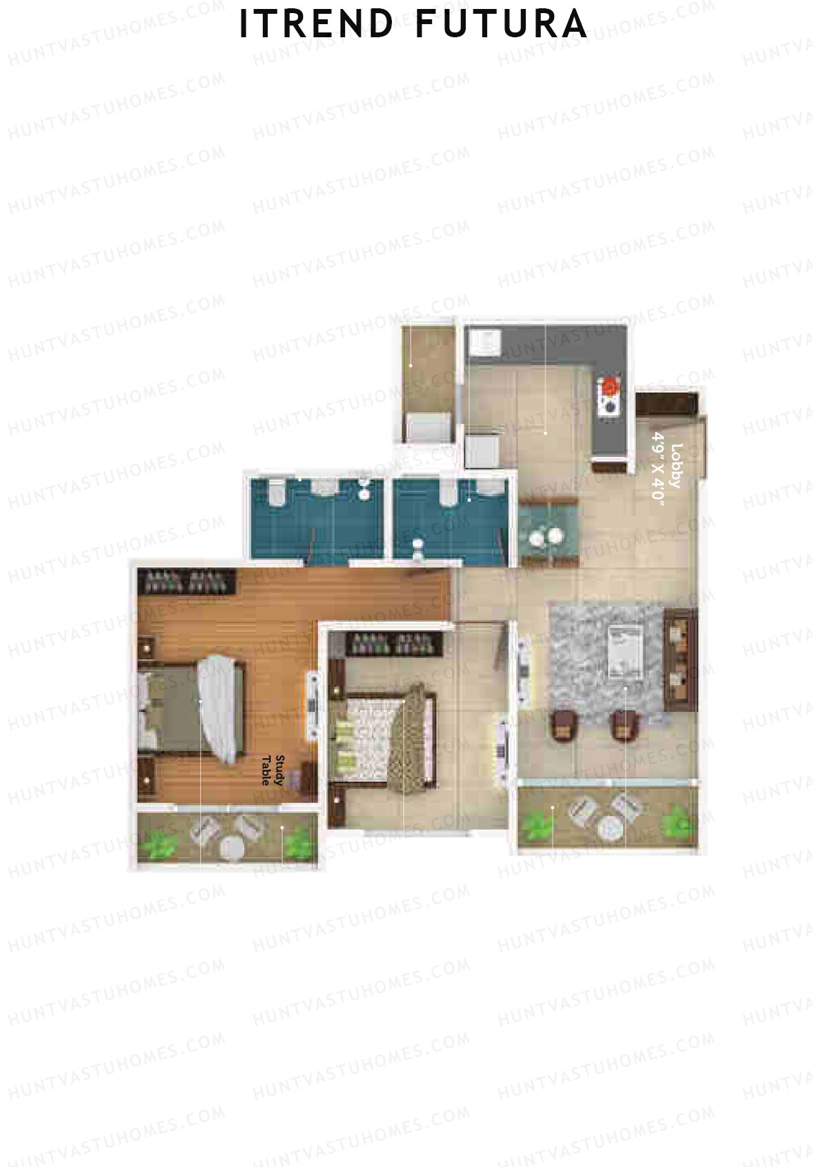 ITrend Futura Tower C Unit 1 Floor Plan