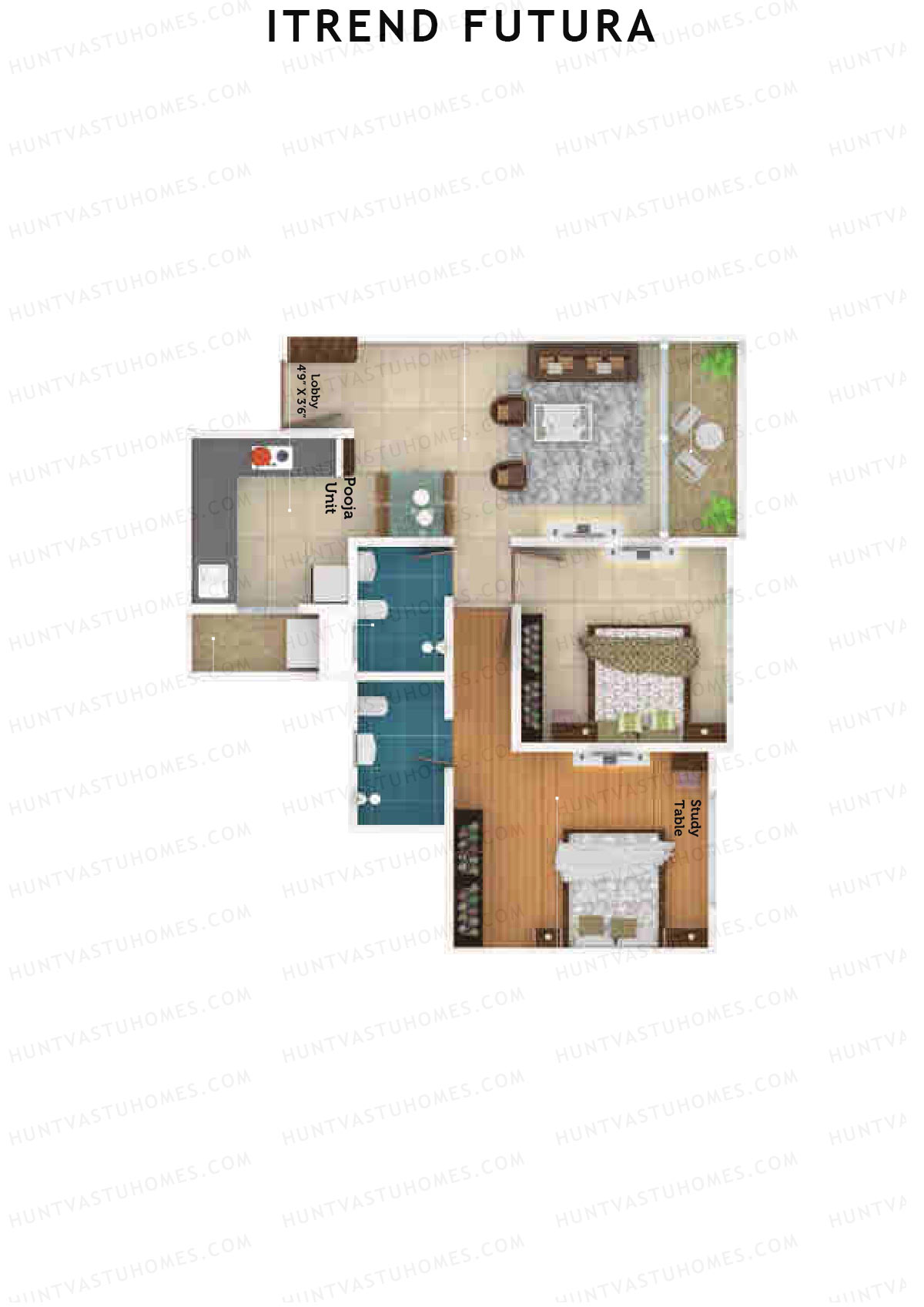 ITrend Futura Tower C Unit 5 Floor Plan