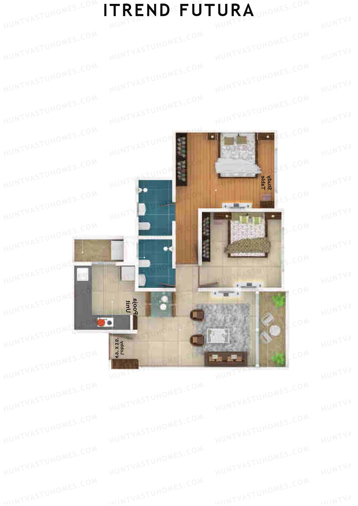 ITrend Futura Tower C Unit 6 Floor Plan