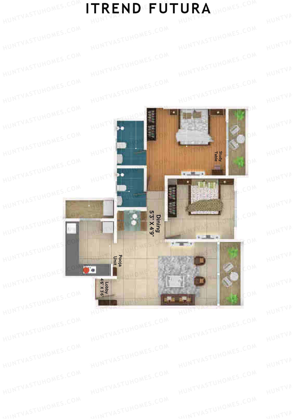 ITrend Futura Tower C Unit 7 Floor Plan