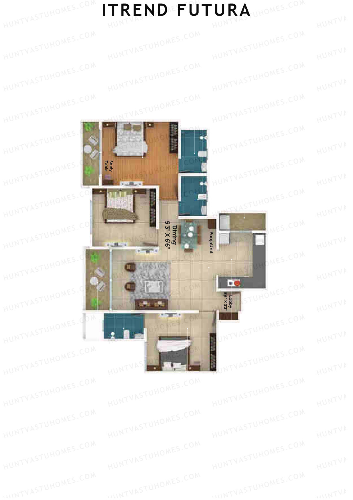 ITrend Futura Tower C Unit 8 Floor Plan