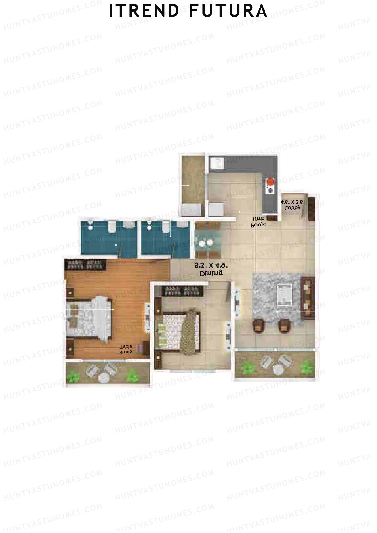 ITrend Futura Tower F Unit 8 Floor Plan