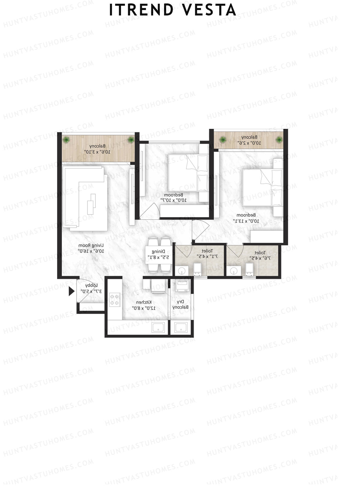 Itrend Vesta Wing C Unit 3 Floor Plan