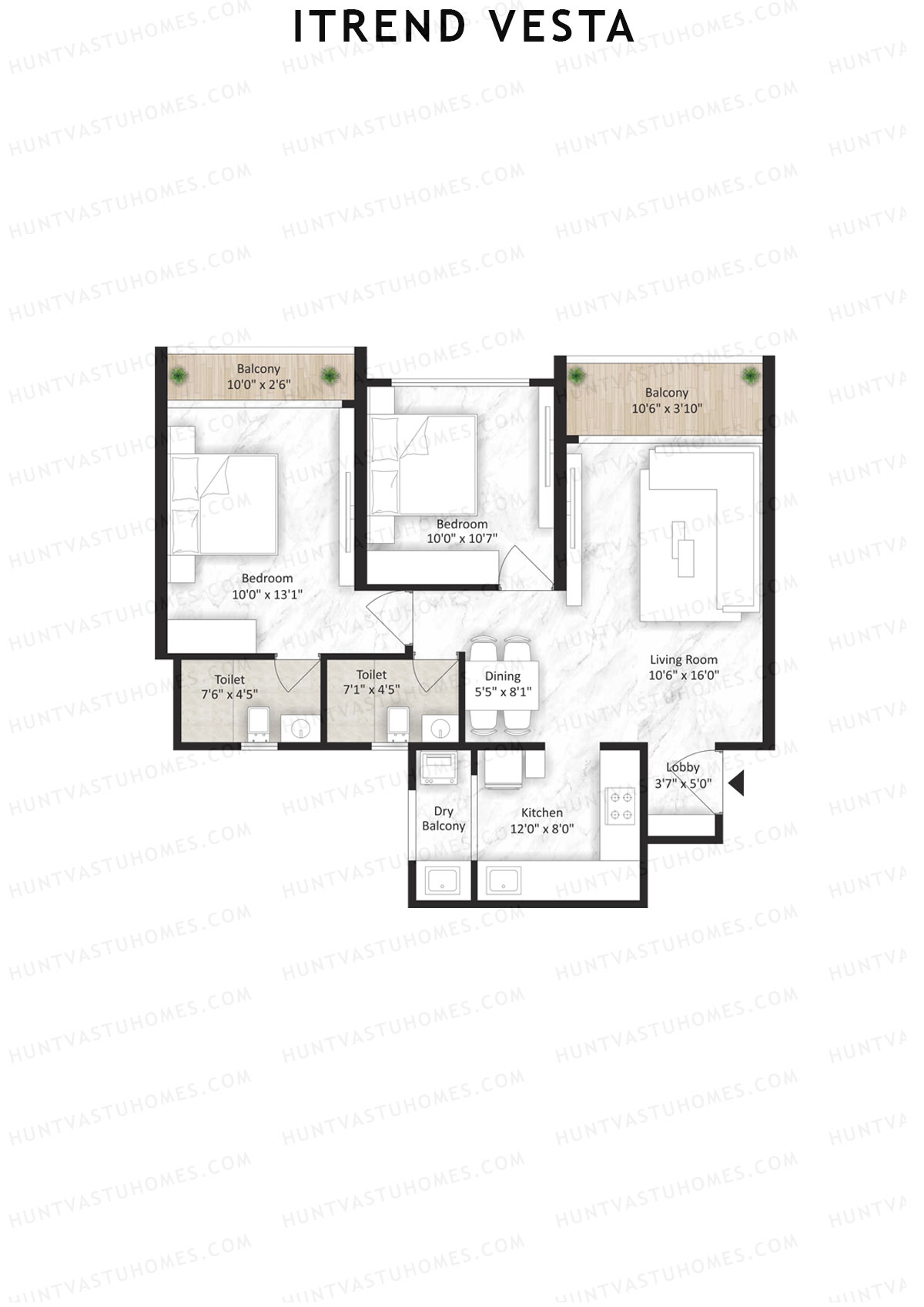 Itrend Vesta Wing C Unit 4 Floor Plan
