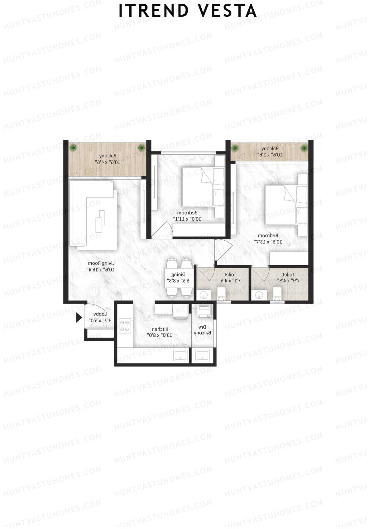 Itrend Vesta Wing C Unit 5 Floor Plan