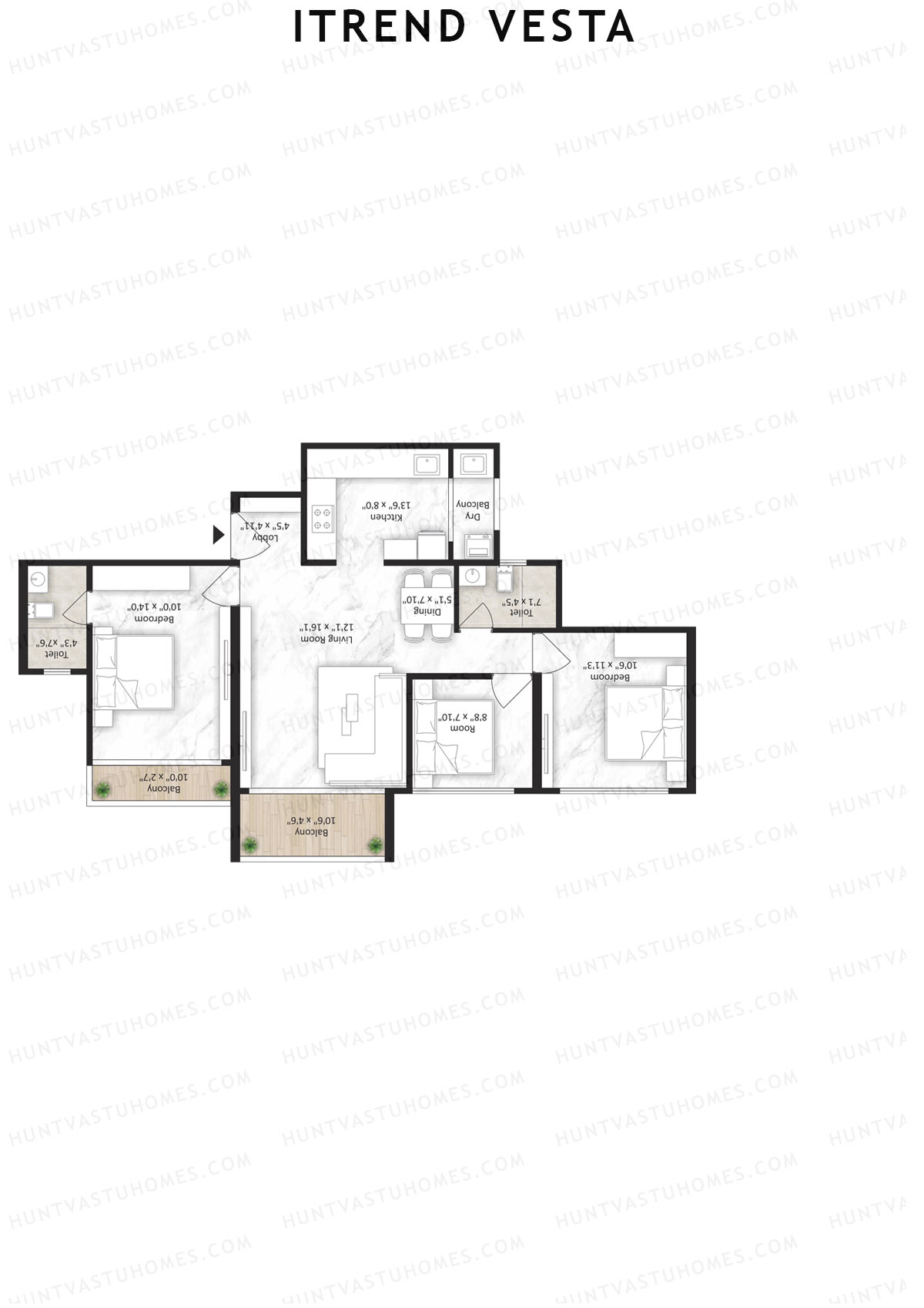 Itrend Vesta Wing C Unit 6 Floor Plan