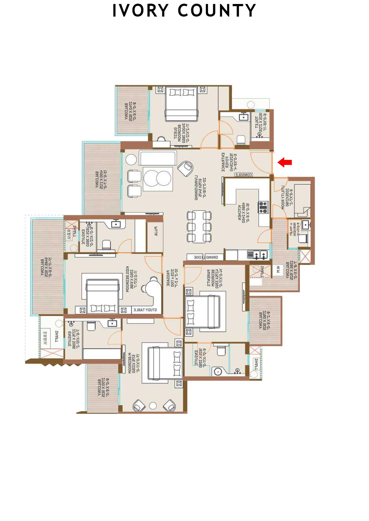 Ivory County Tower C3 Unit 3 Floor Plan