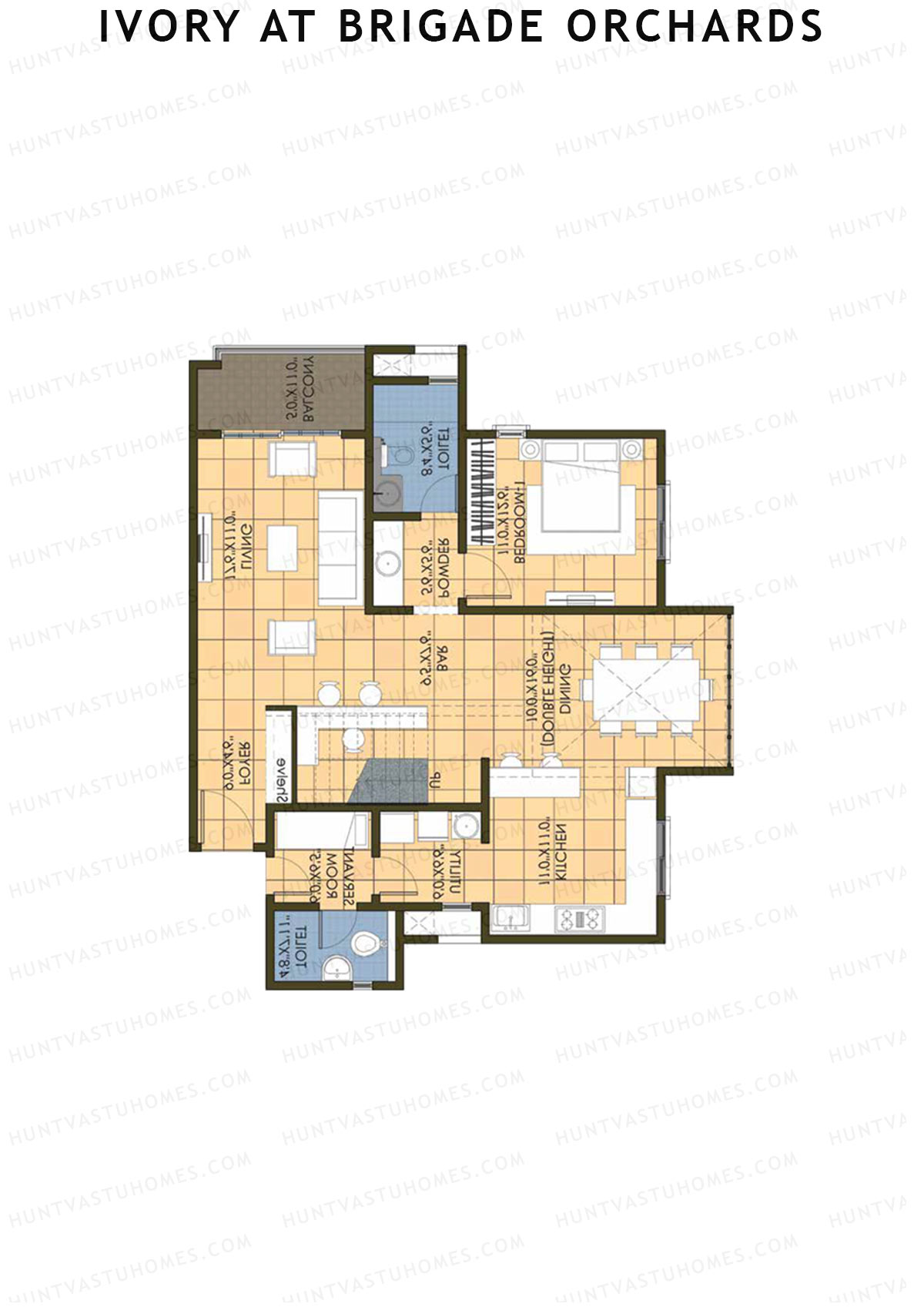 Ivory At Brigade Orchards Block B Unit 10 (Duplex ) Floor Plan
