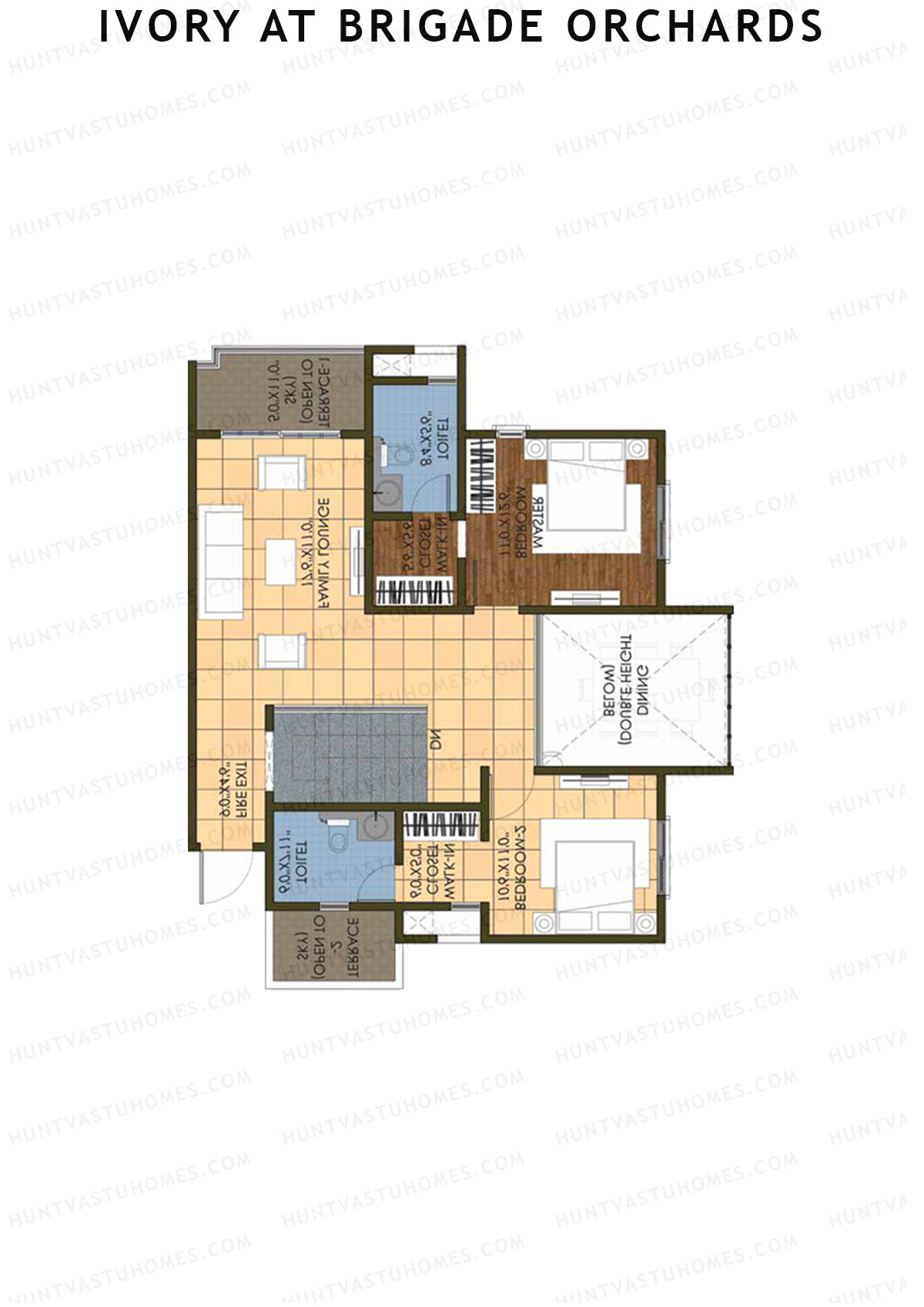 Ivory At Brigade Orchards Block B Unit 10 (Duplex ) Floor Plan