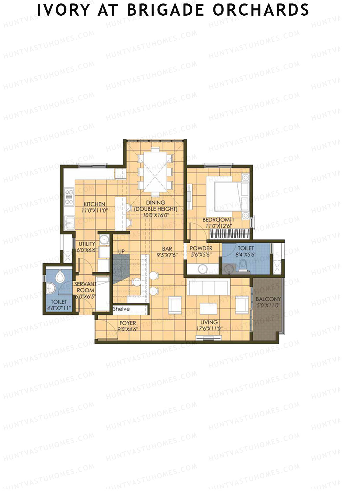 Ivory At Brigade Orchards Block B Unit 11 (Duplex ) Floor Plan