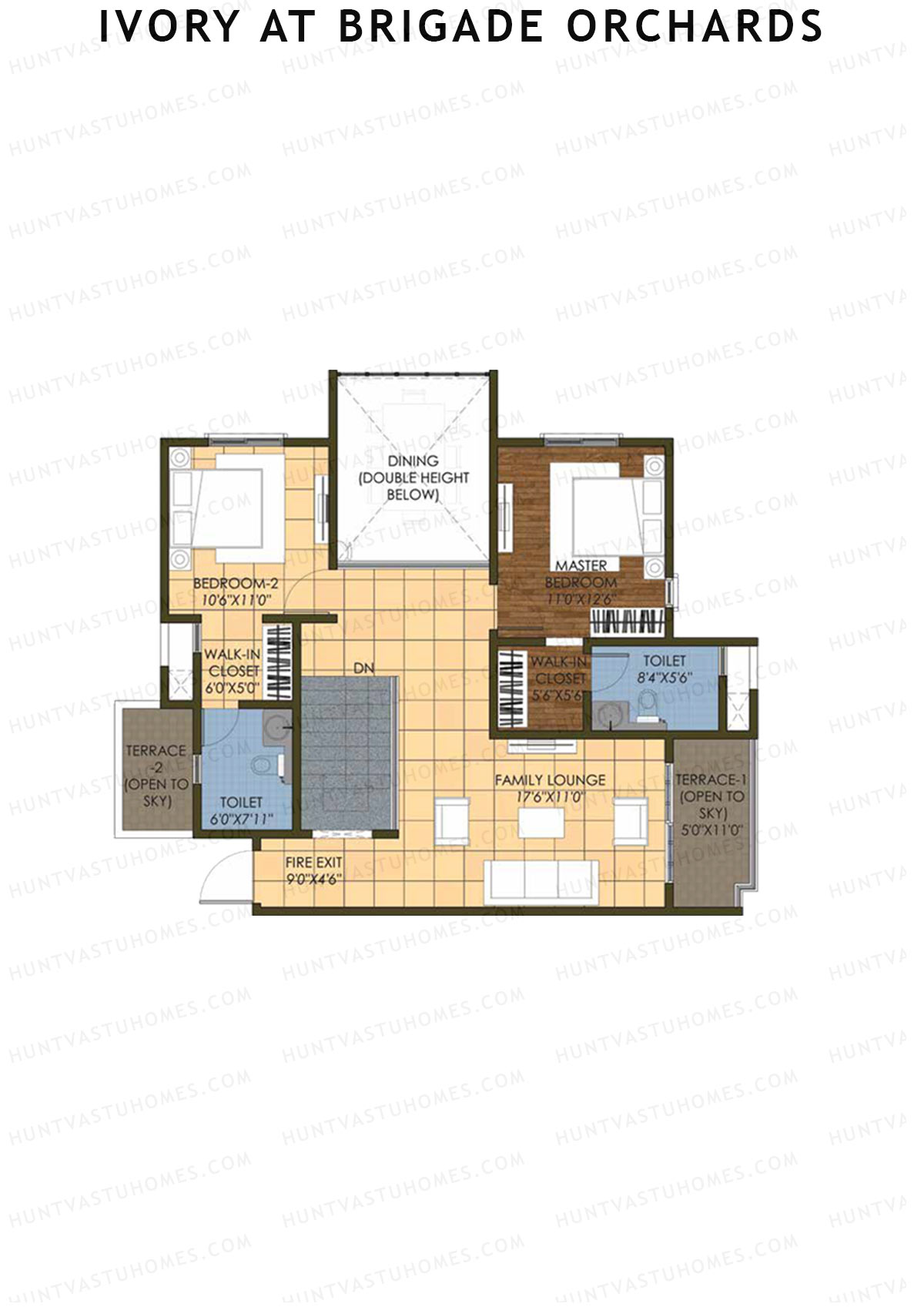 Ivory At Brigade Orchards Block B Unit 11 (Duplex ) Floor Plan