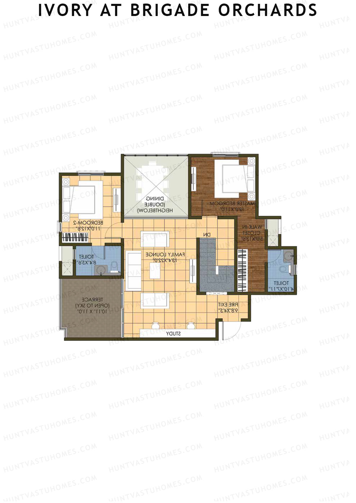 Ivory At Brigade Orchards Block B Unit 8 (Duplex ) Floor Plan
