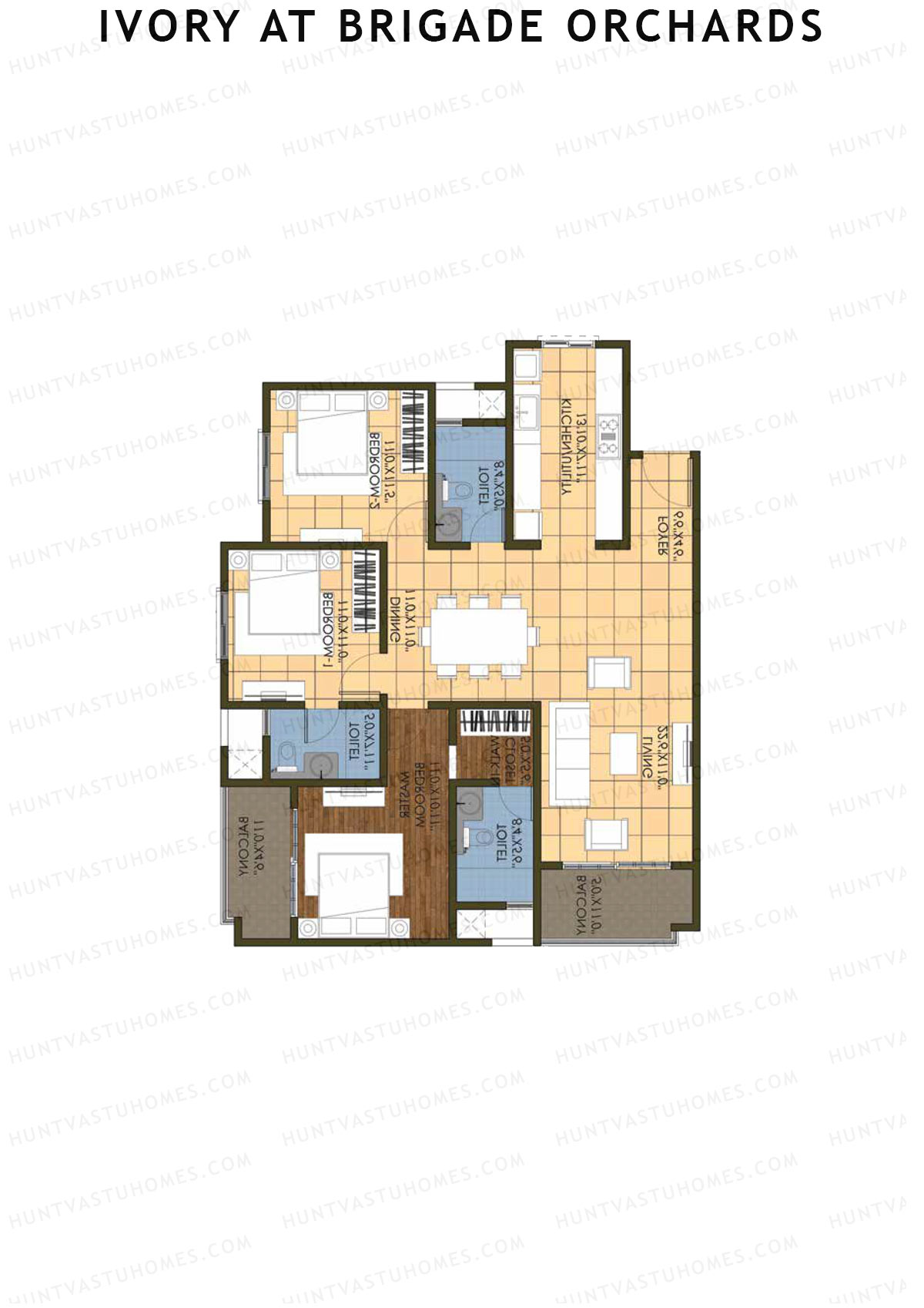 Ivory At Brigade Orchards Block C Unit 15 (Type 2) Floor Plan