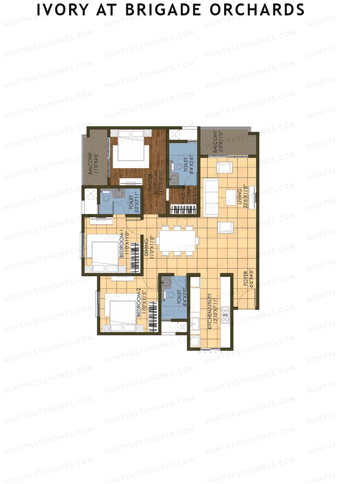 Ivory At Brigade Orchards Block C Unit 18 (Type 2) Floor Plan